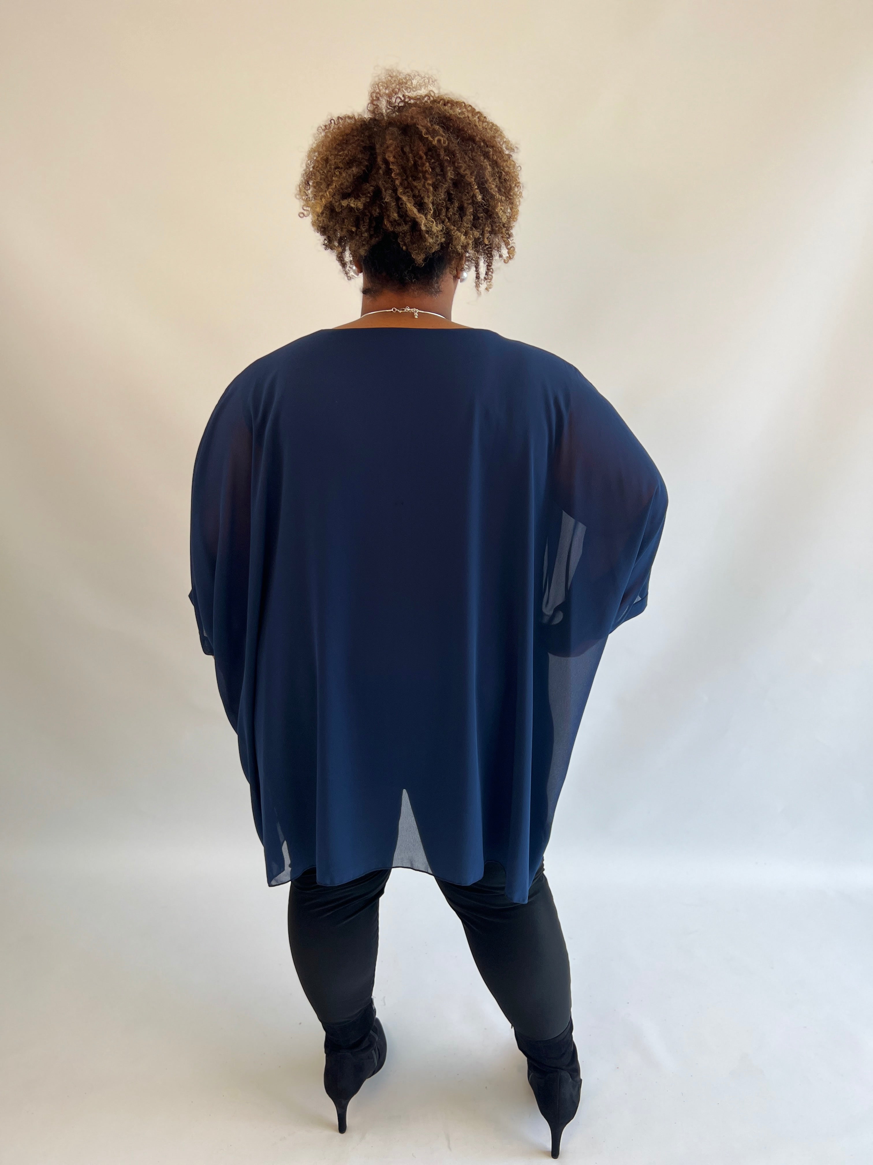 Violet Blouse in Navy