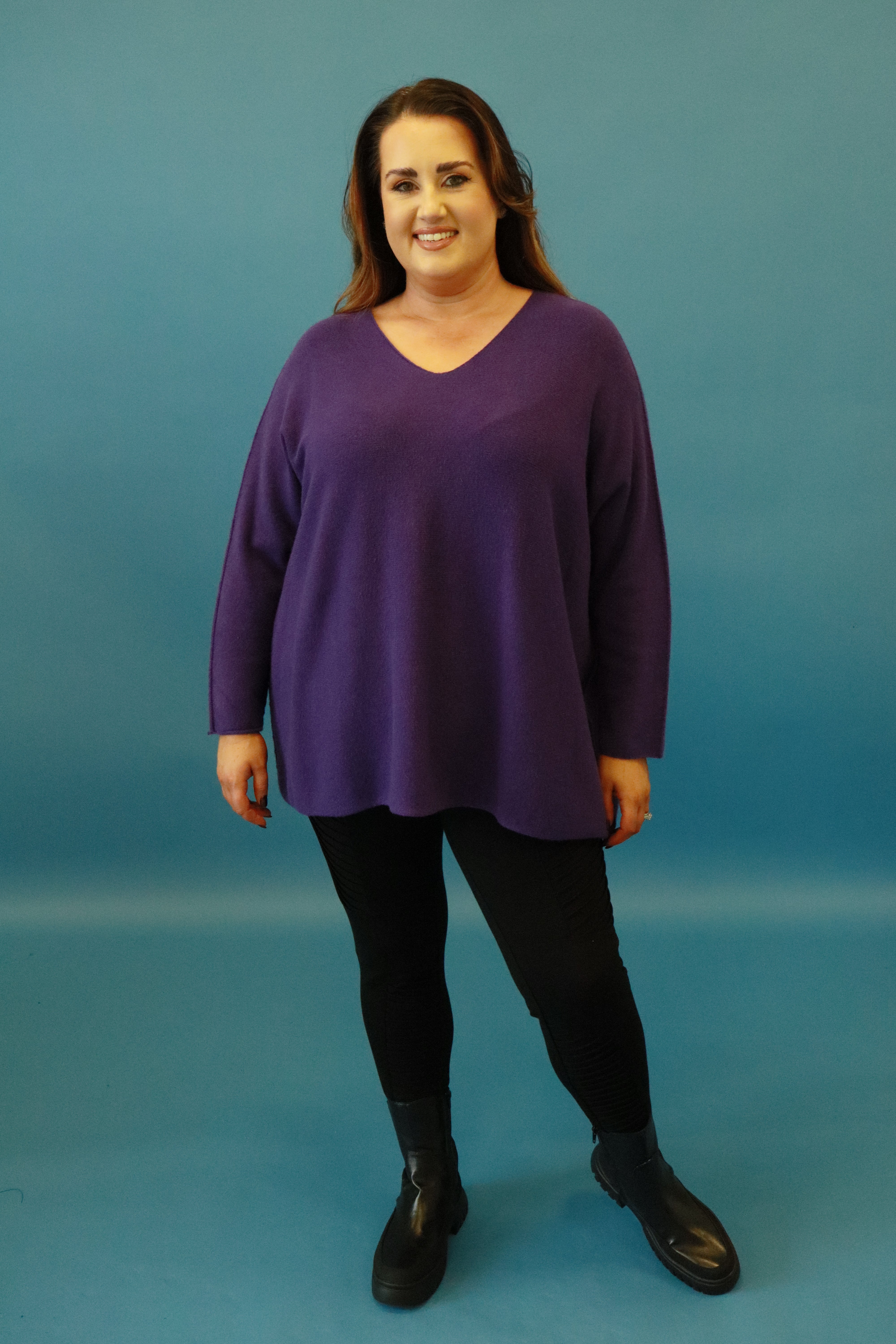 Diana Knit Jumper in Purple