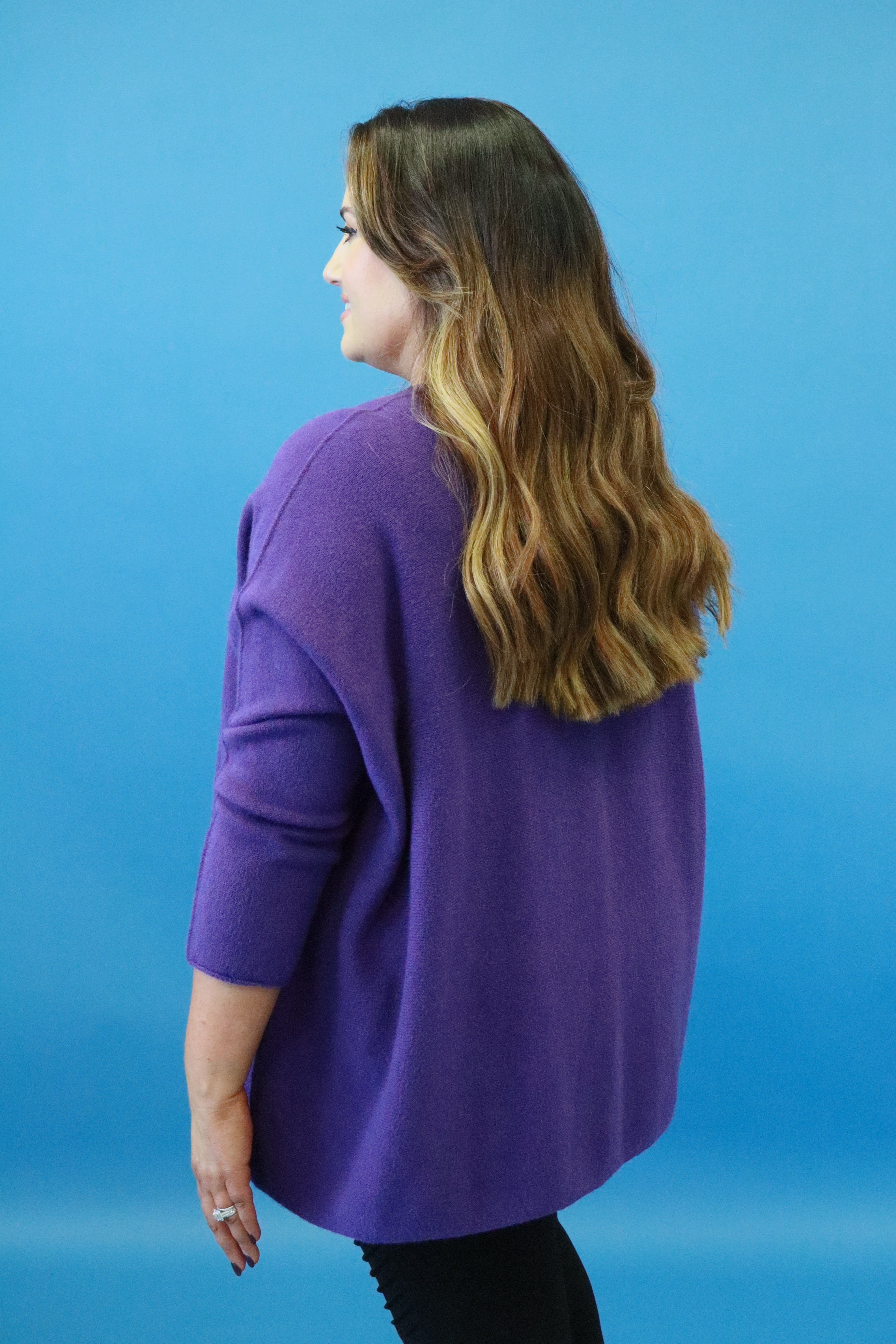 Diana Knit Jumper in Purple