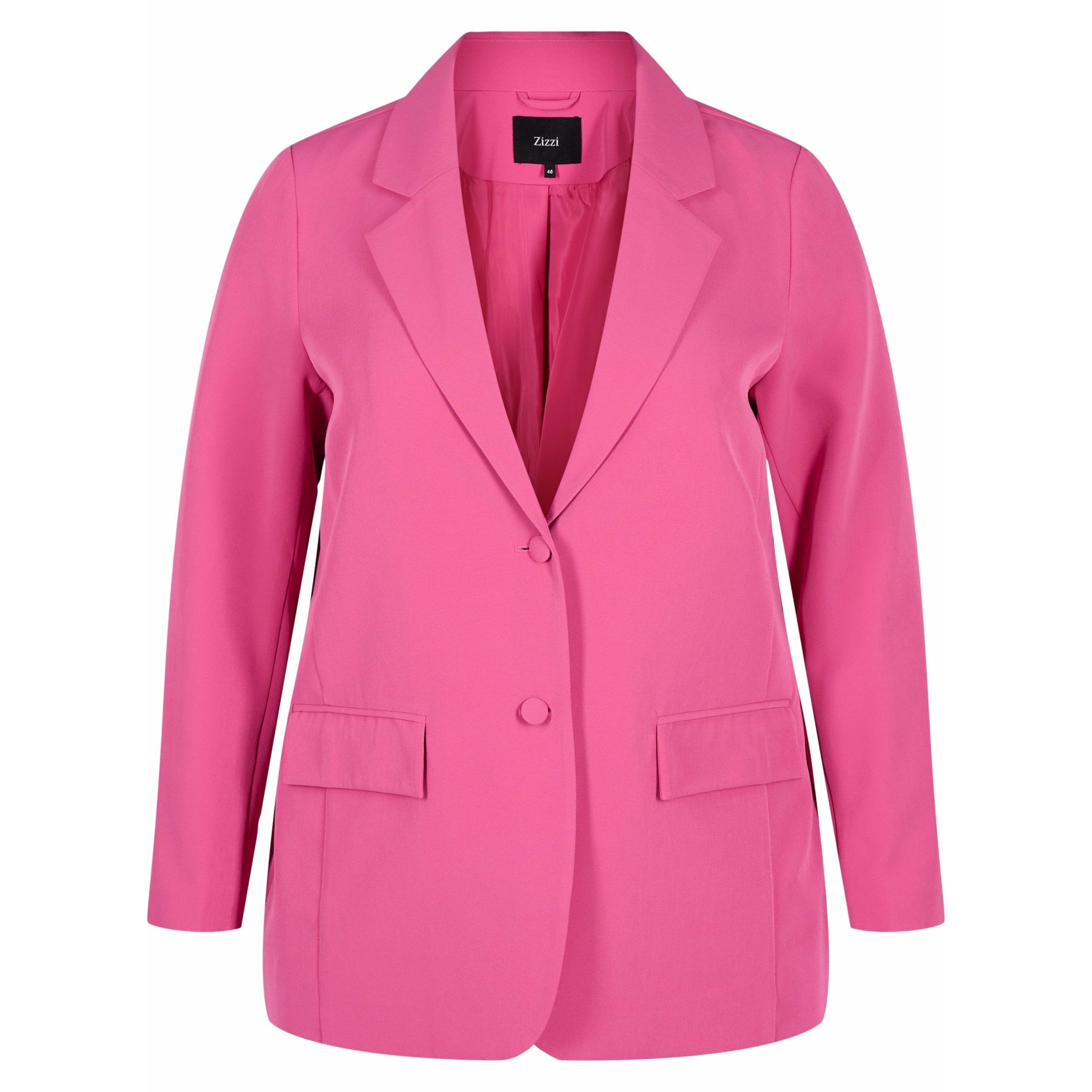 Zizzi Kasia Blazer in Rose - Wardrobe Plus