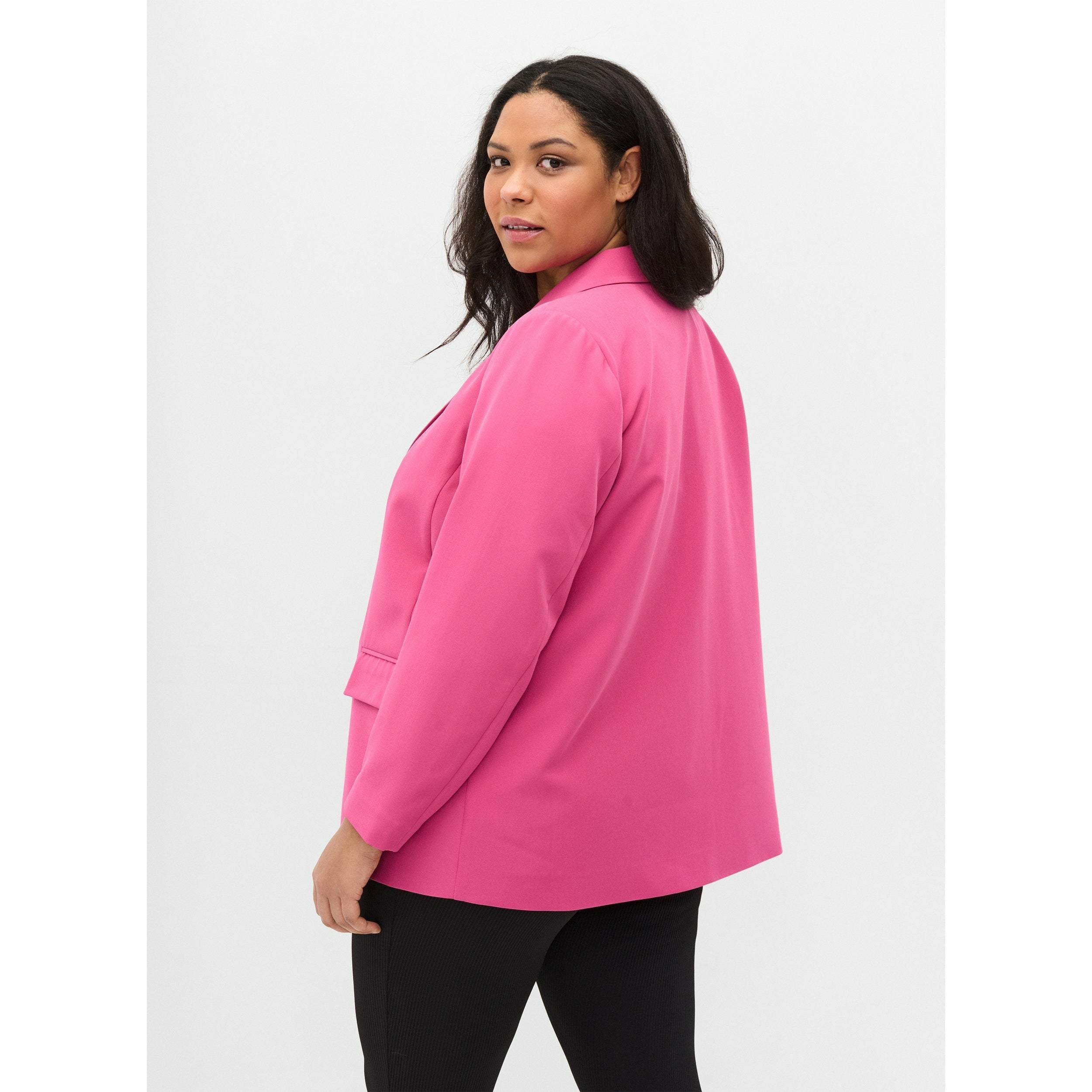 Zizzi Kasia Blazer in Rose - Wardrobe Plus