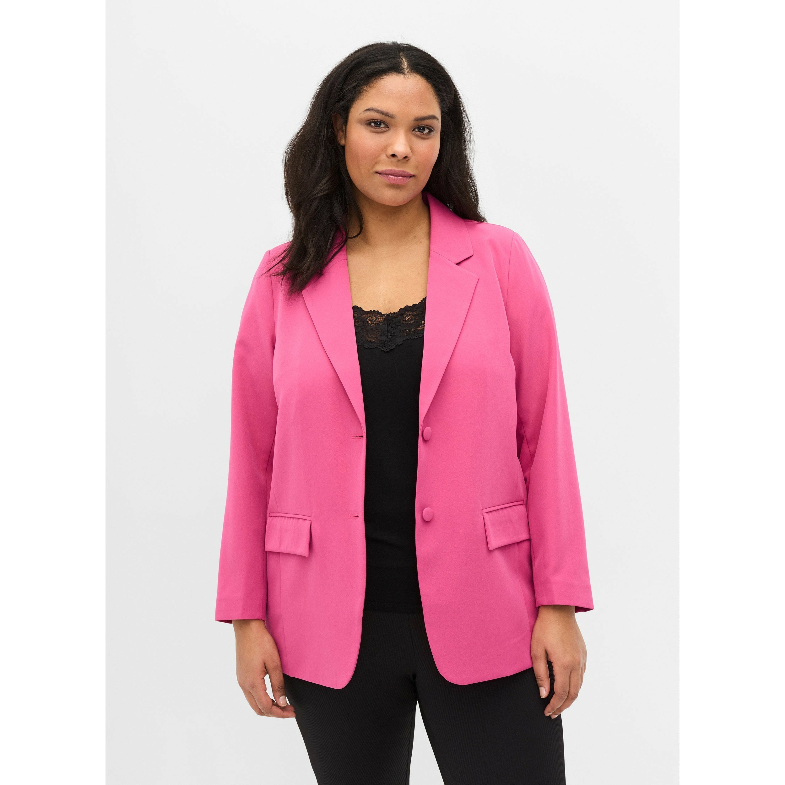 Zizzi Kasia Blazer in Rose - Wardrobe Plus