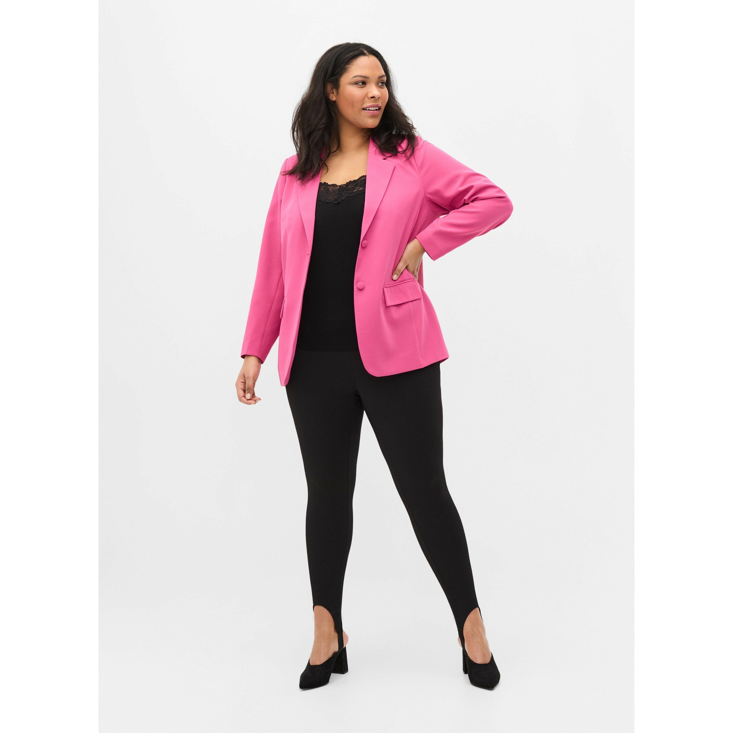 Zizzi Kasia Blazer in Rose - Wardrobe Plus