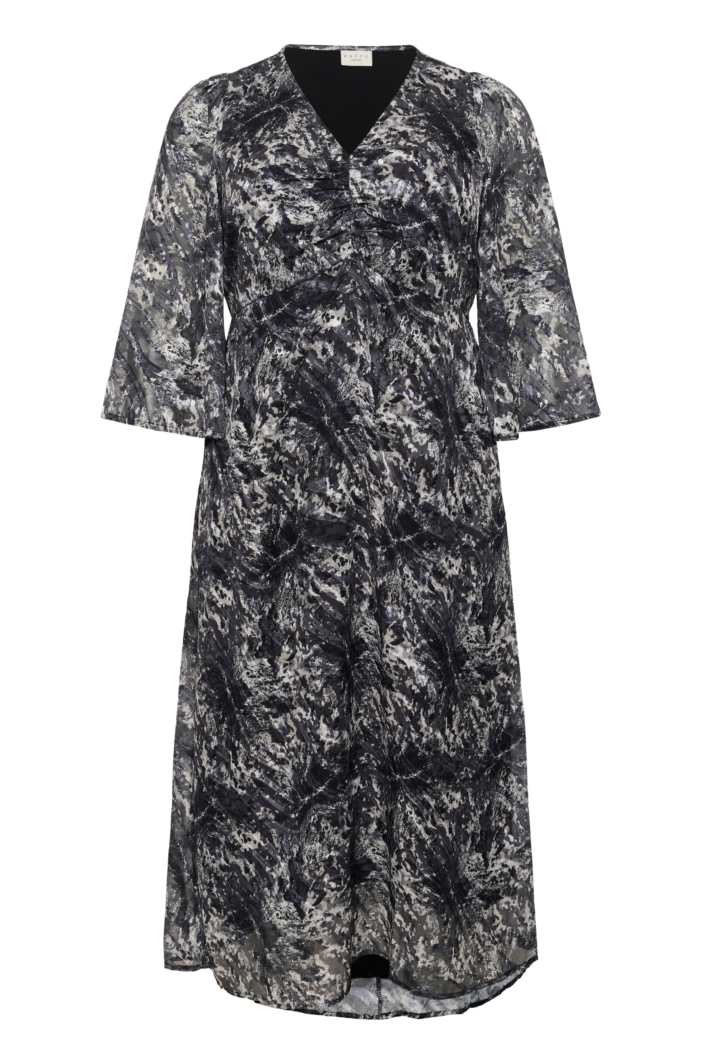 Kaffe Curve Alicia Dress in Grey