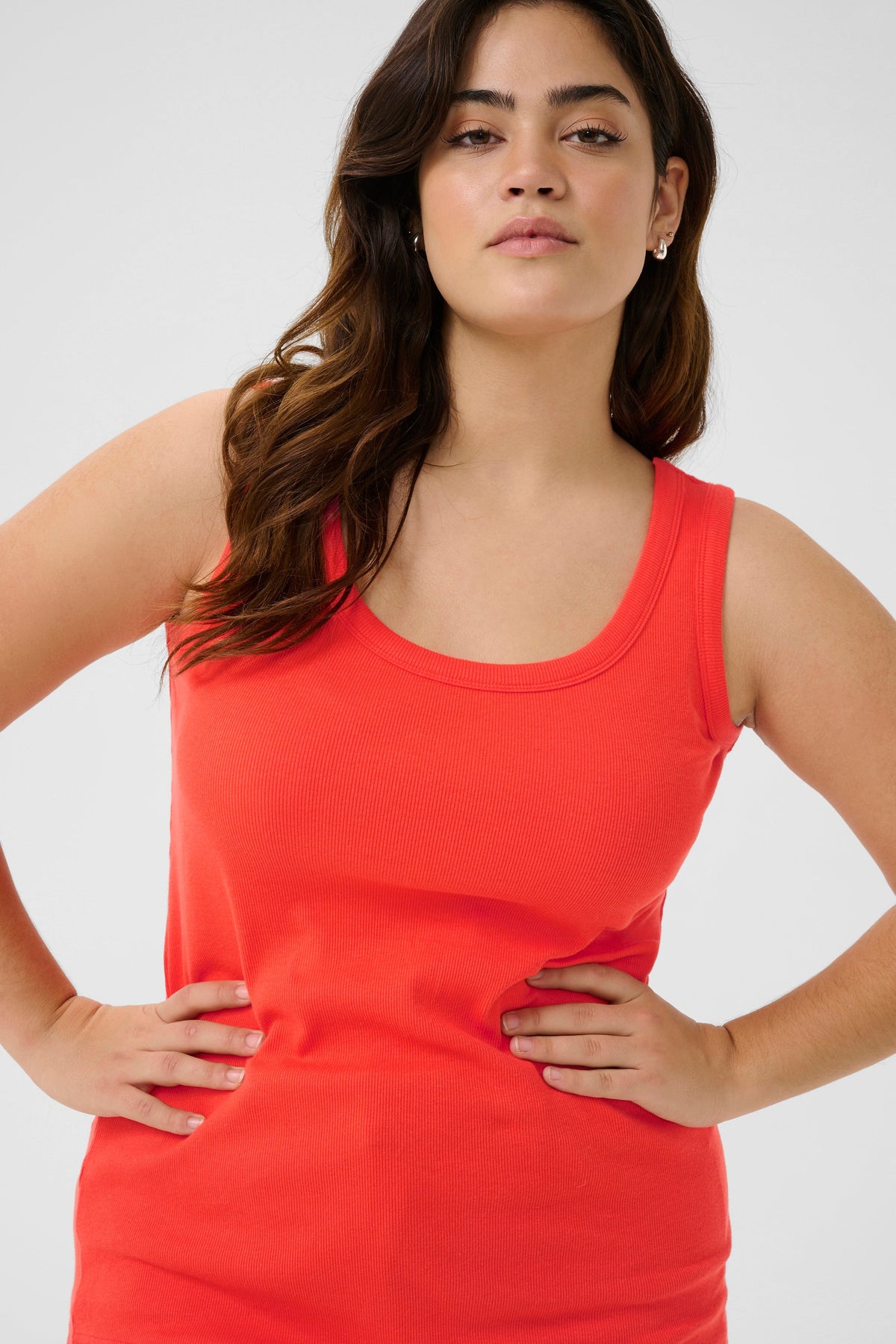 Kaffe Curve Carina Vest Top in Orange