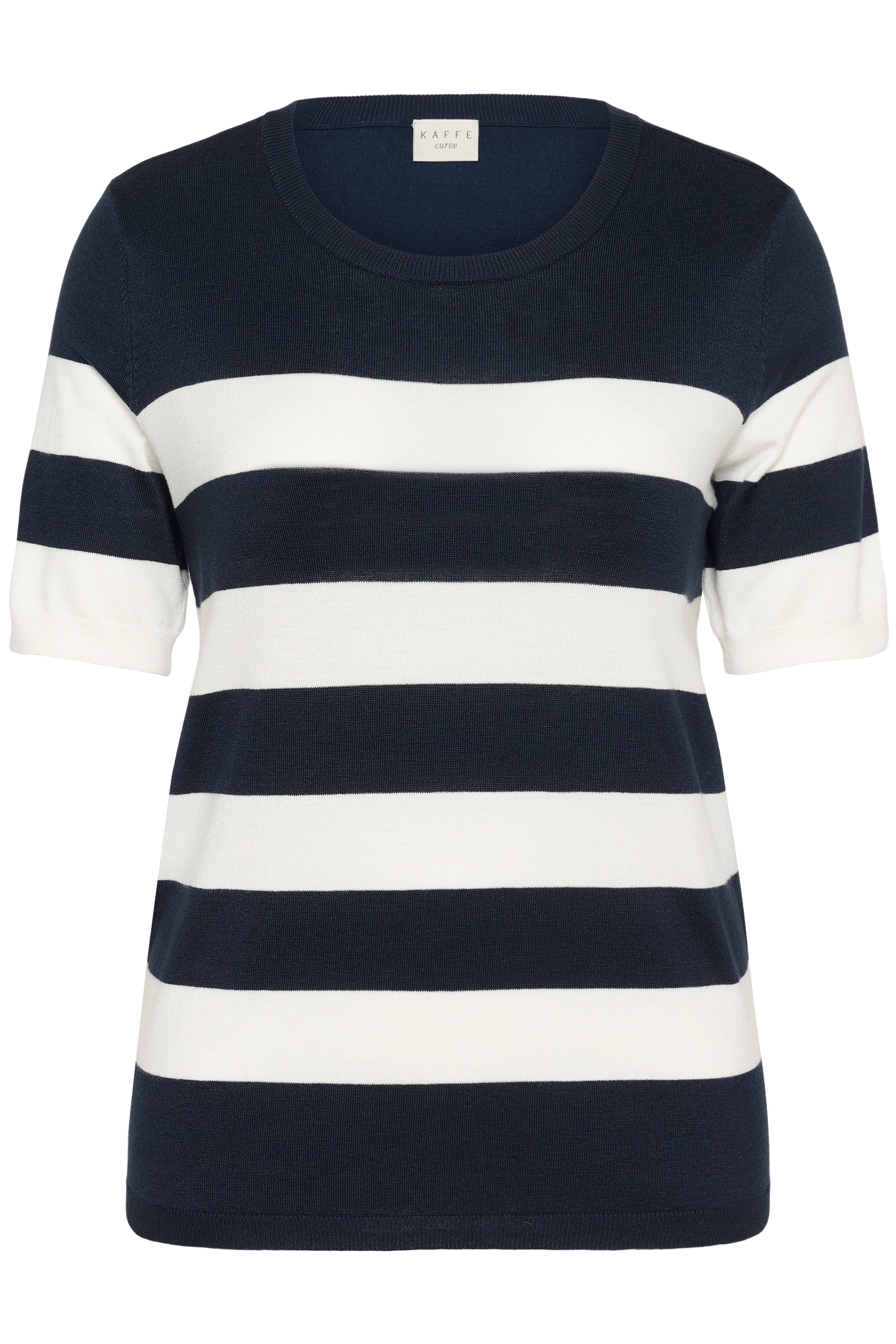 Kaffe Curve Lizzy Knit Top in Midnight Blue
