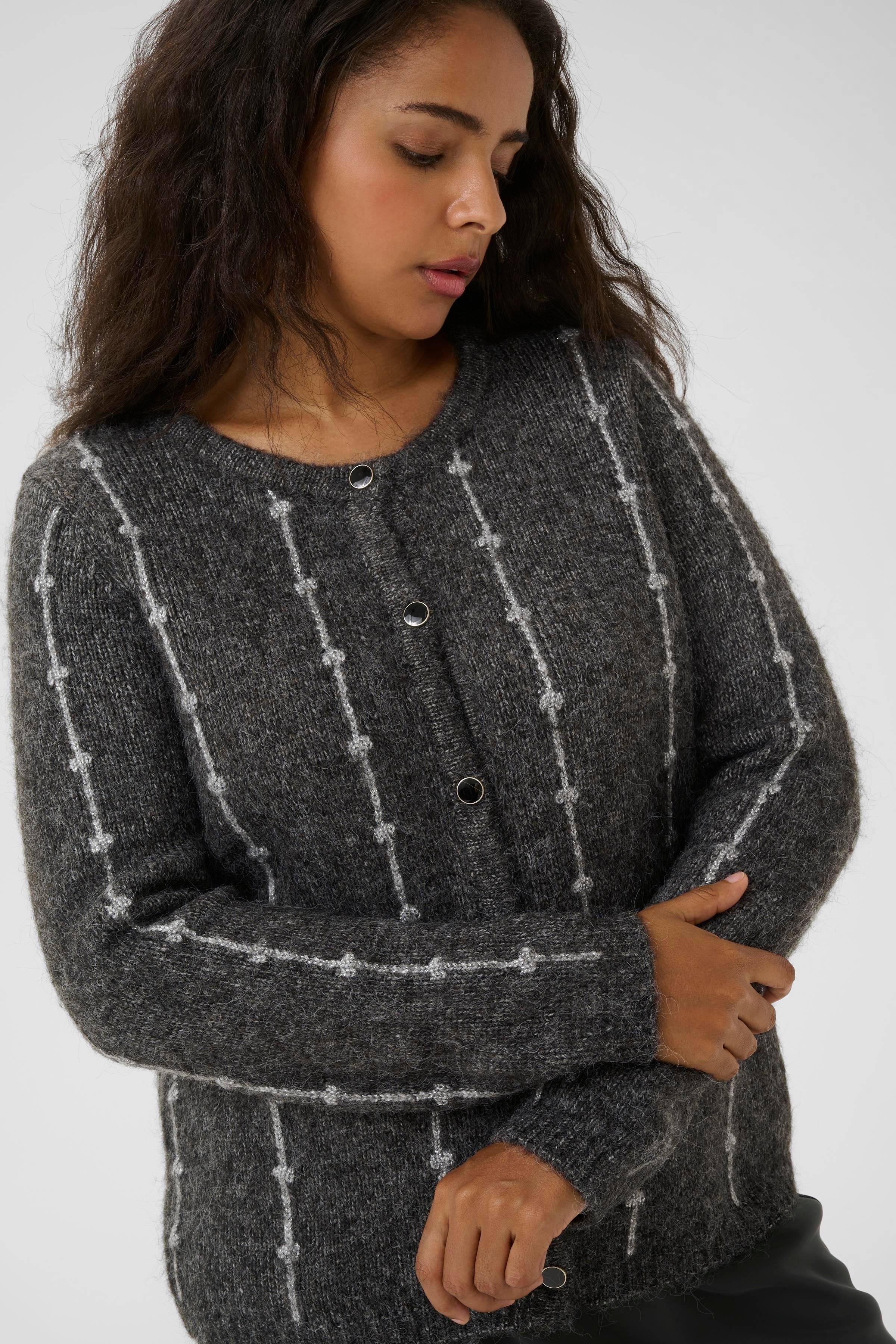 Kaffe Curve Lorenna Cardigan in Grey