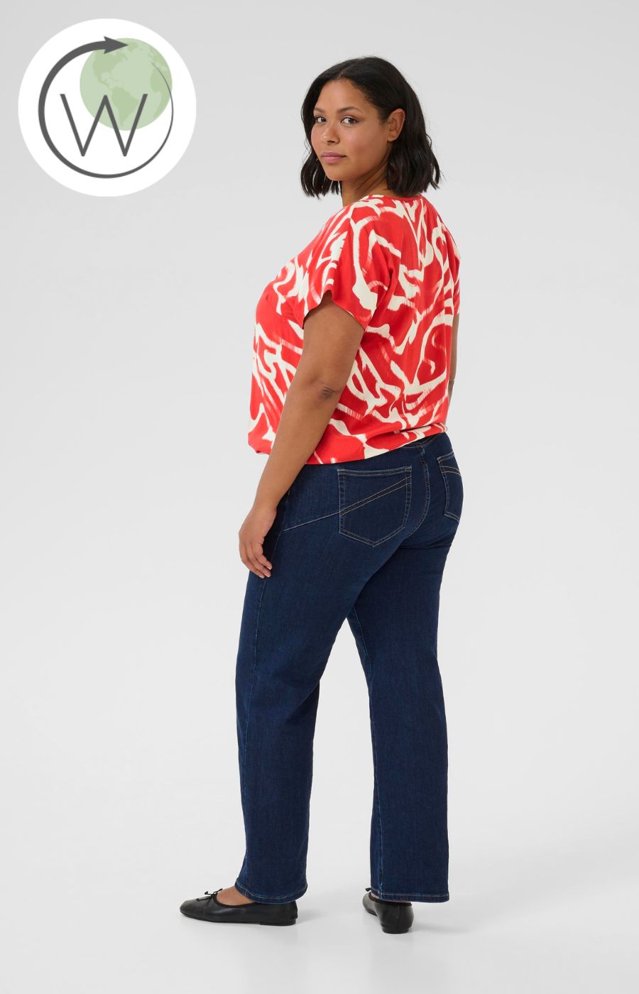 Kaffe Curve Maren Blouse in Red