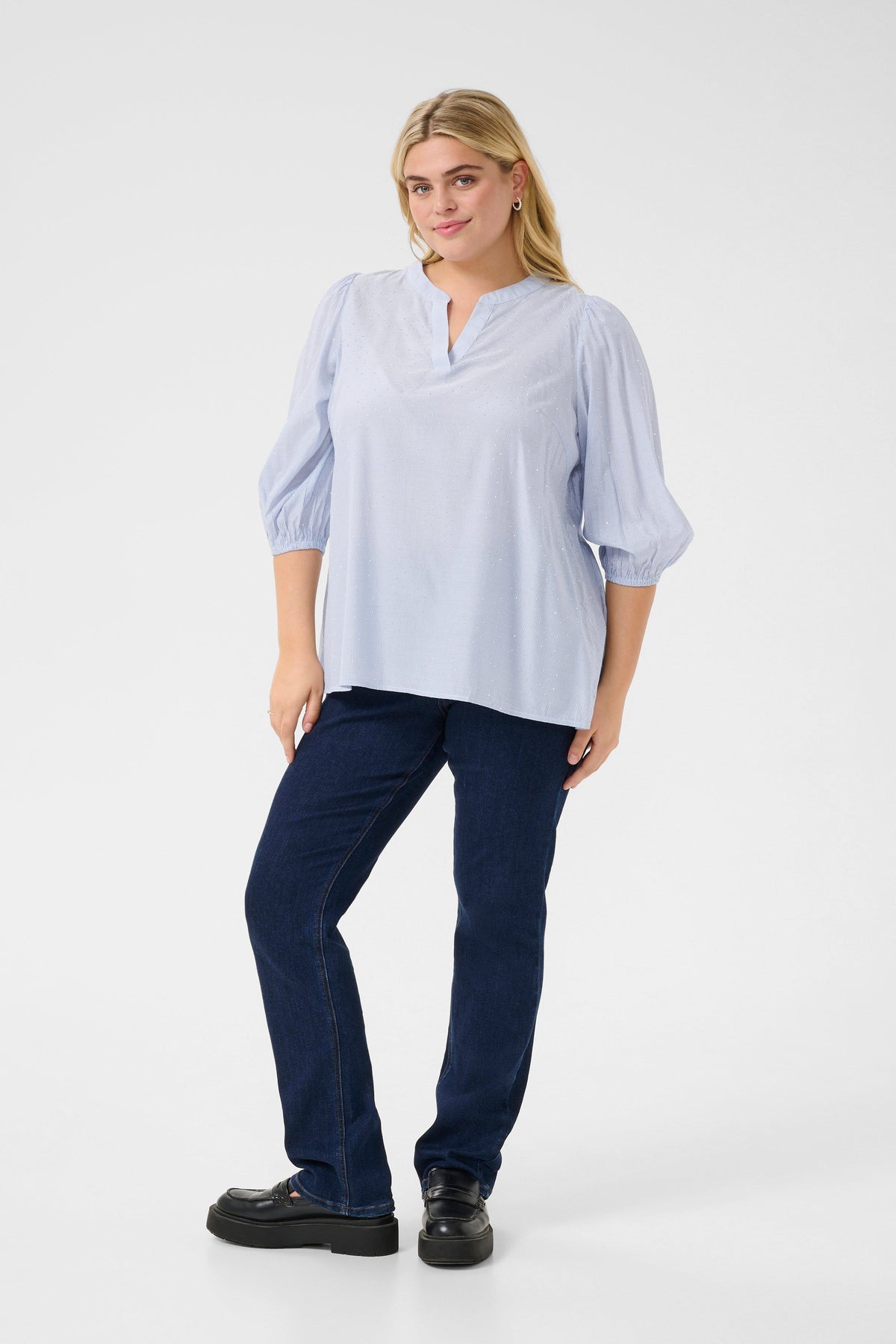 Kaffe Curve Milana Blouse in Blue