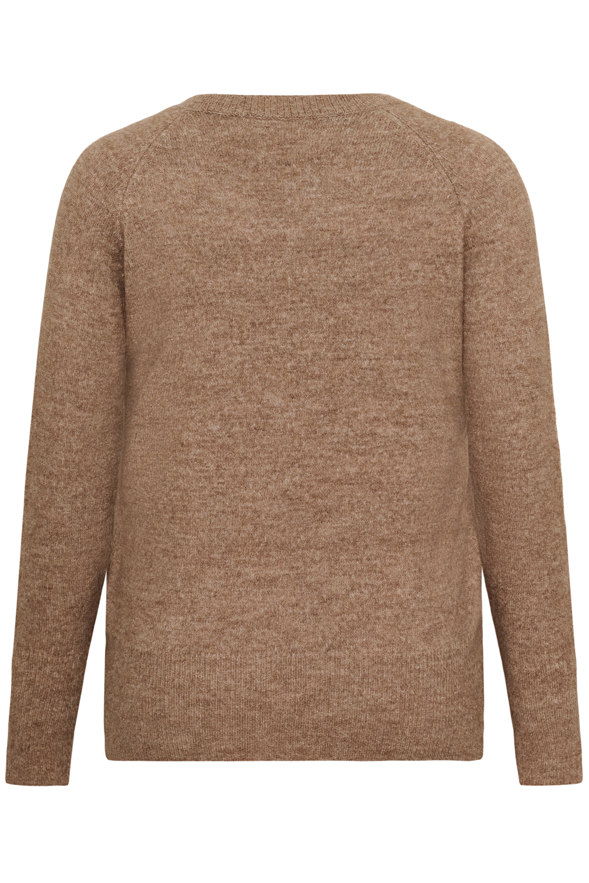 Kaffe Curve Niela V-Neck Jumper in Tan