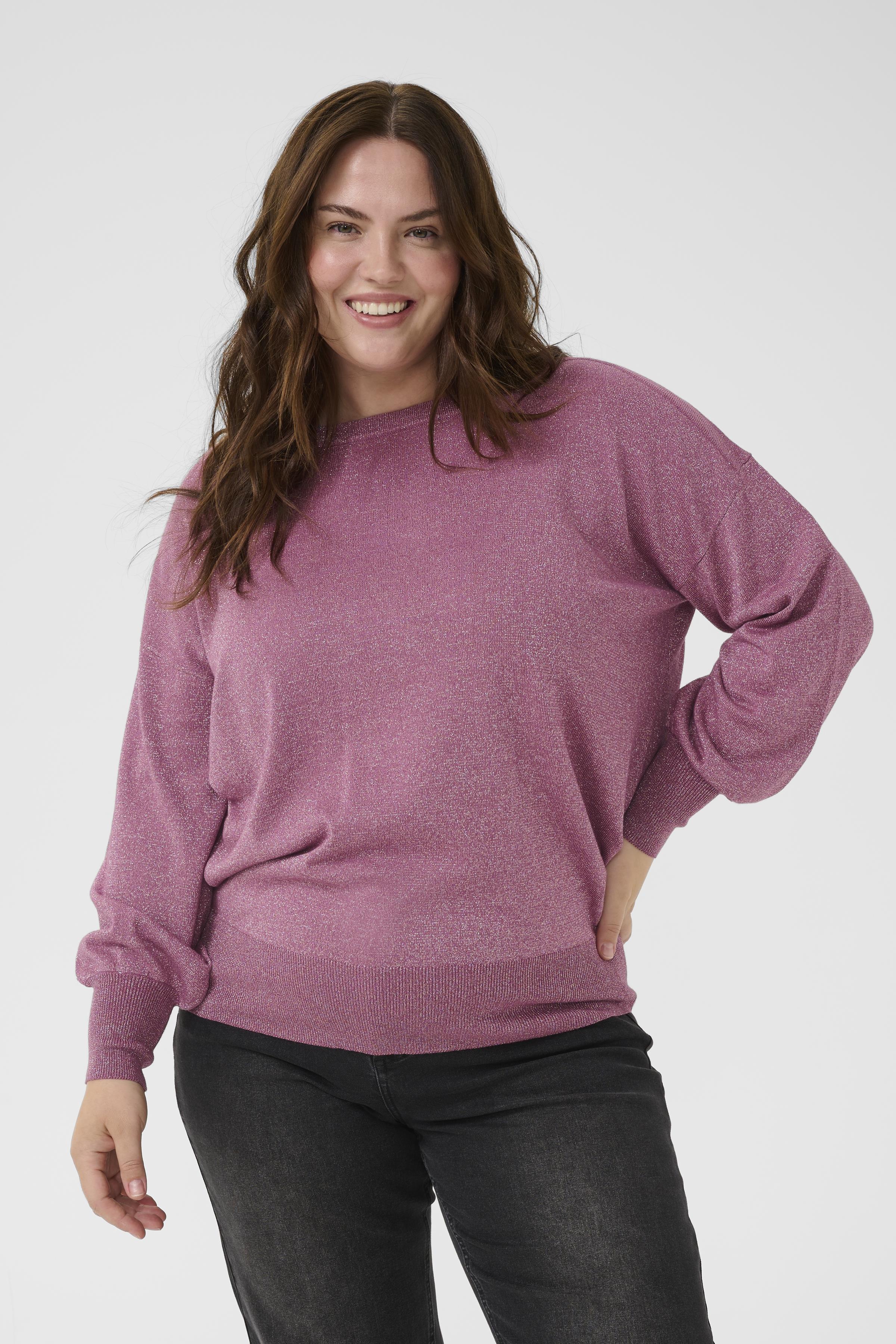 Kaffe Curve Regitta Knit Jumper in Pink