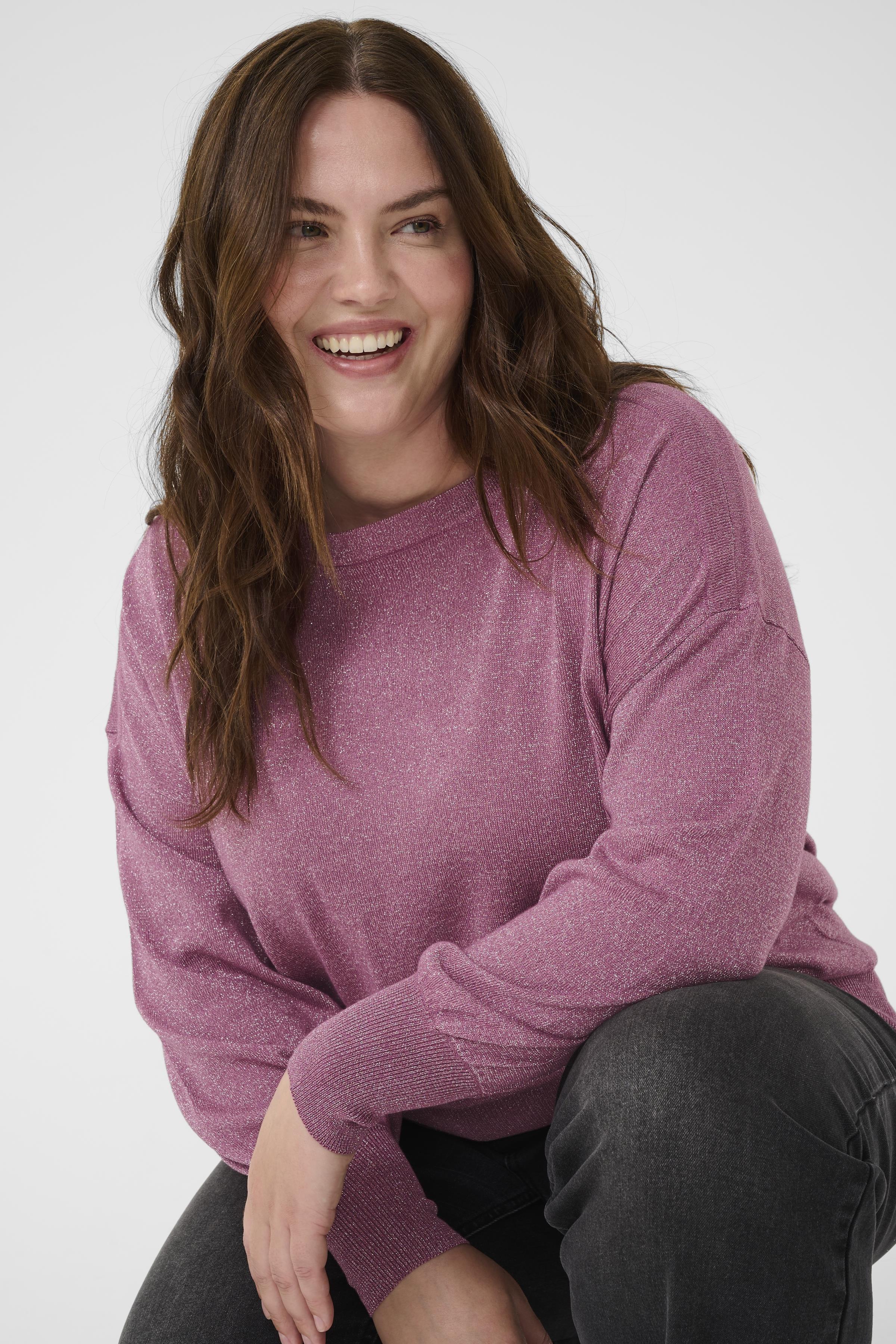 Kaffe Curve Regitta Knit Jumper in Pink