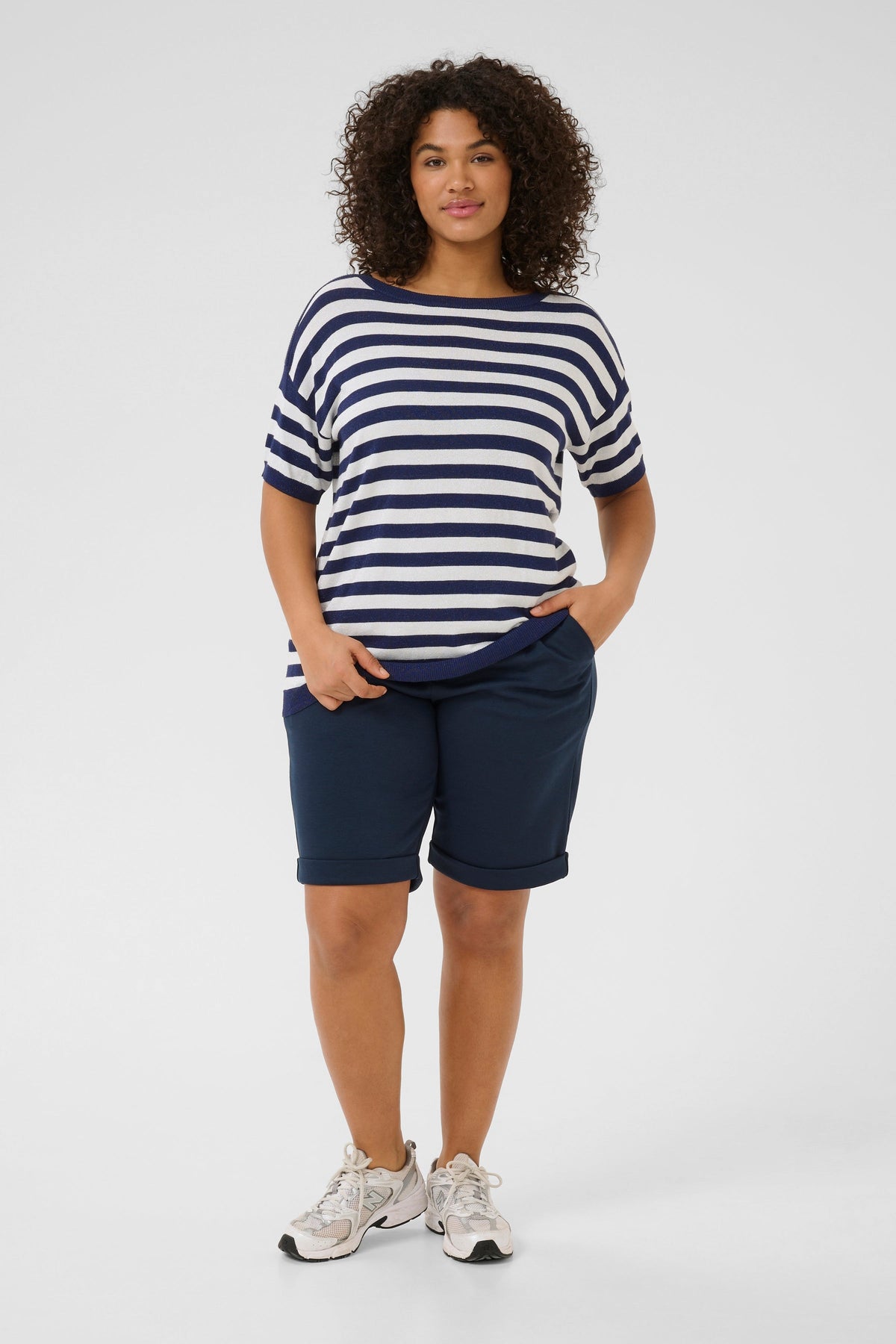 Kaffe Curve Regitta Knit Navy Stripe