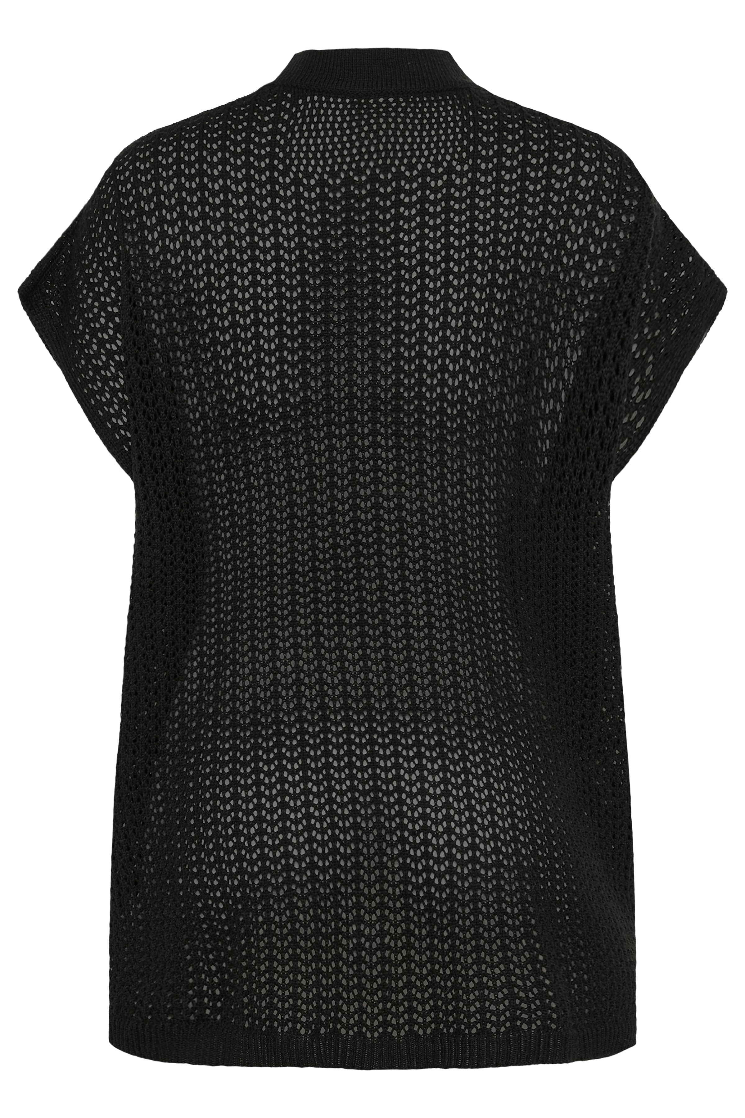 Kaffe Curve Rosa Poncho in Black