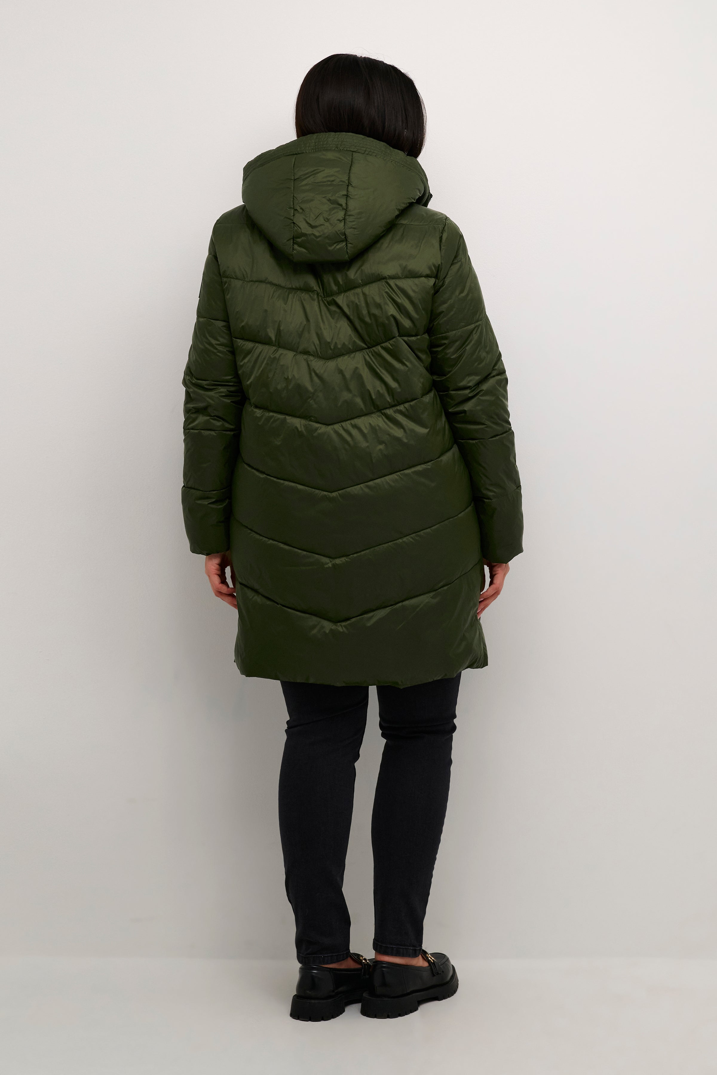 Kaffe Curve Susanna Coat in Khaki