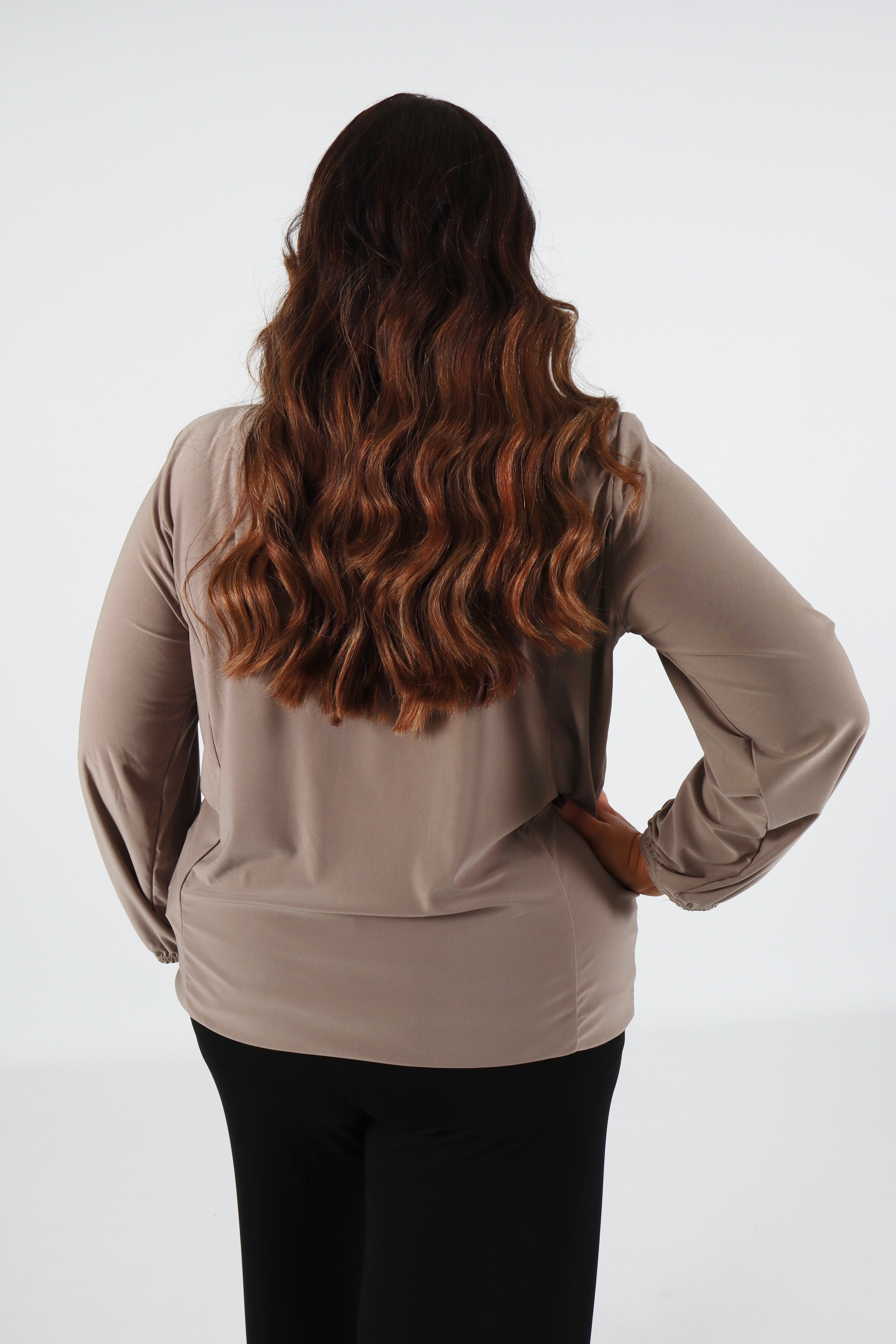 Magna Pleated Blouse in Sand