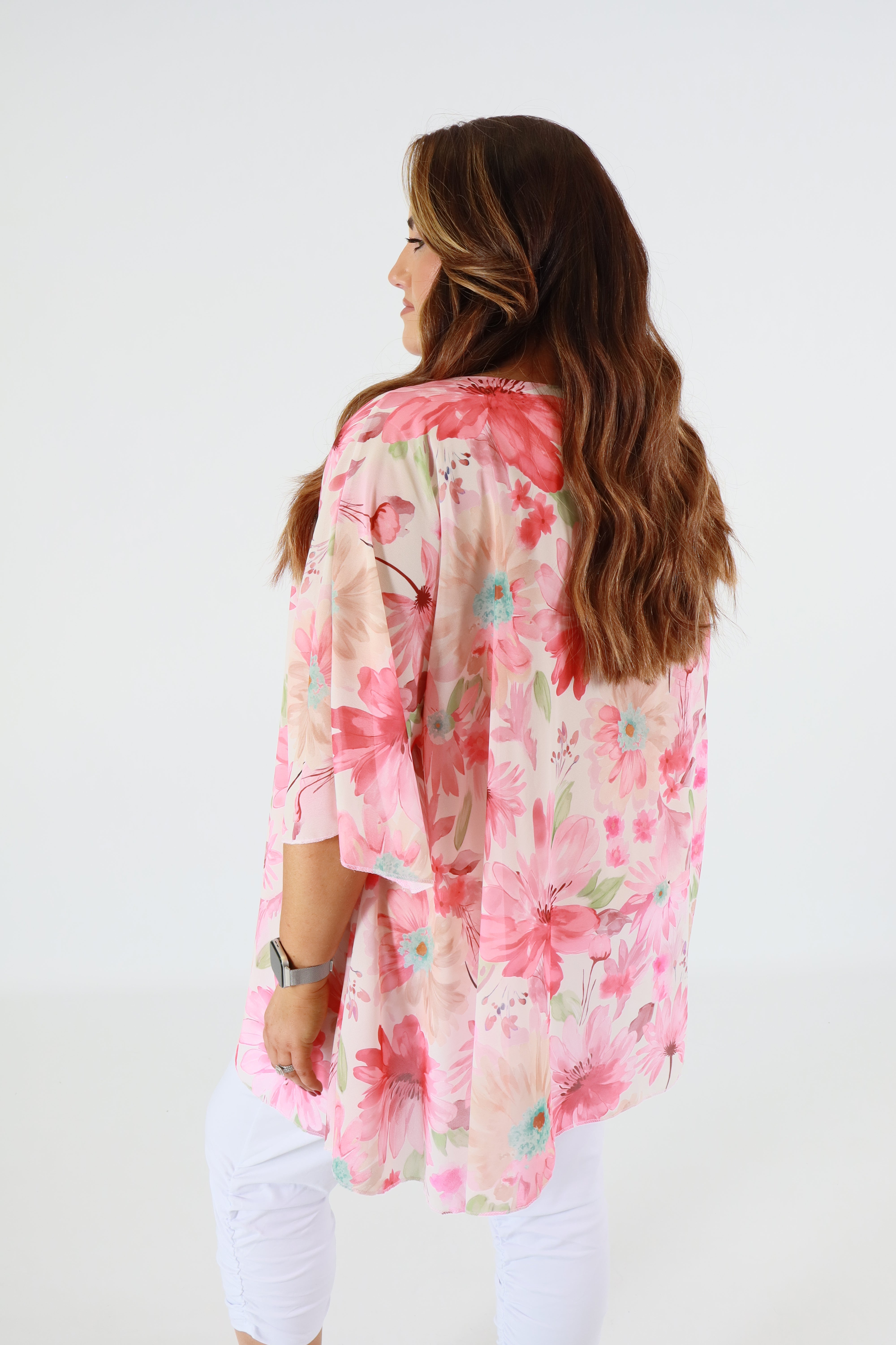 Mia Floral Blouse in Pink