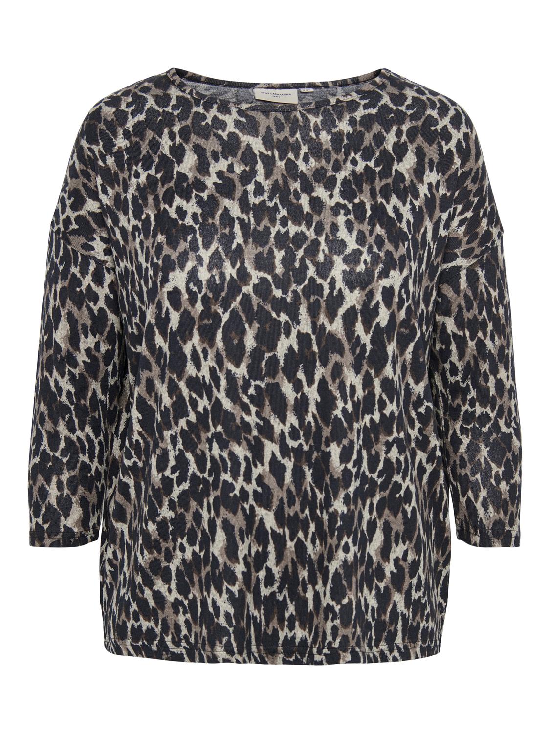 Only Carmakoma Alba Top in Taupe Leopard