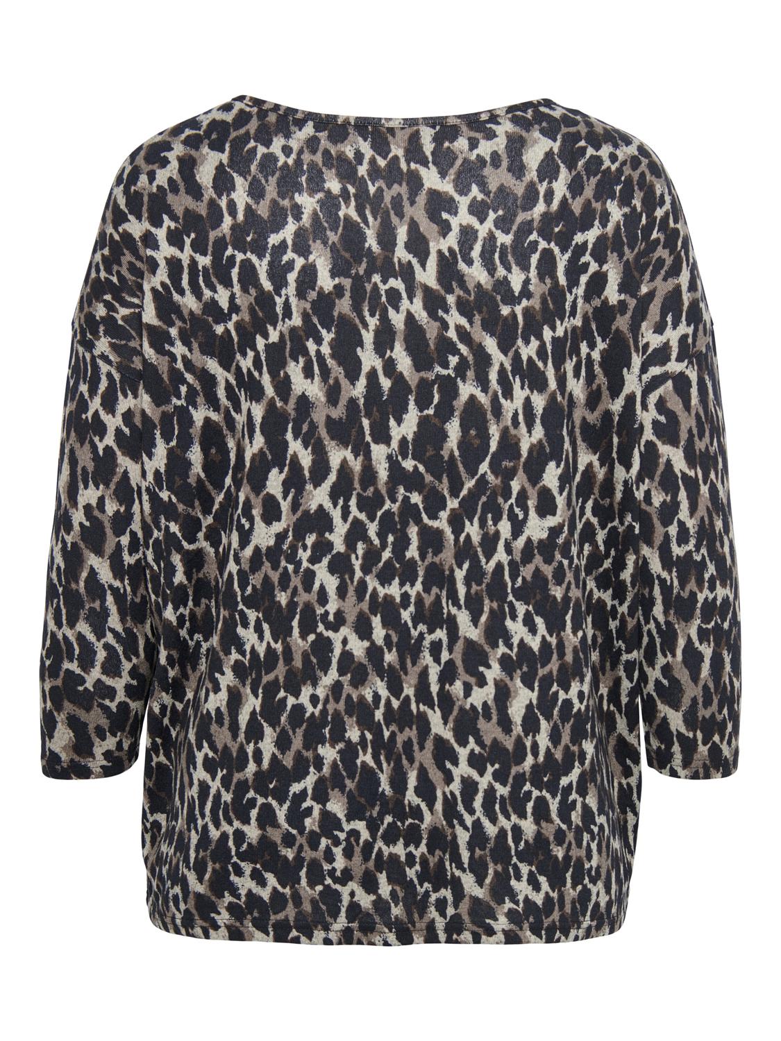 Only Carmakoma Alba Top in Taupe Leopard