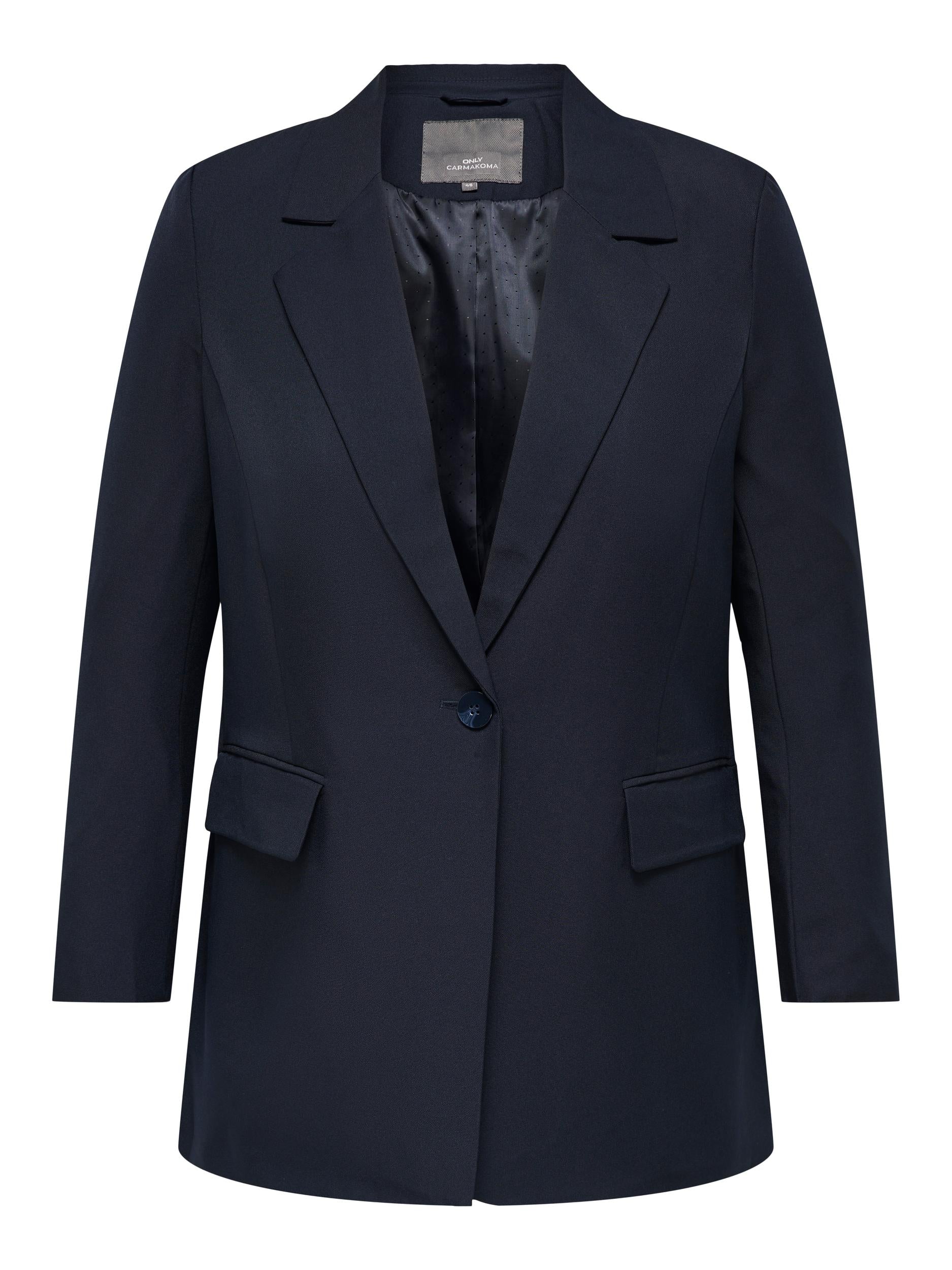 Only Carmakoma Blazer in Navy - Wardrobe Plus