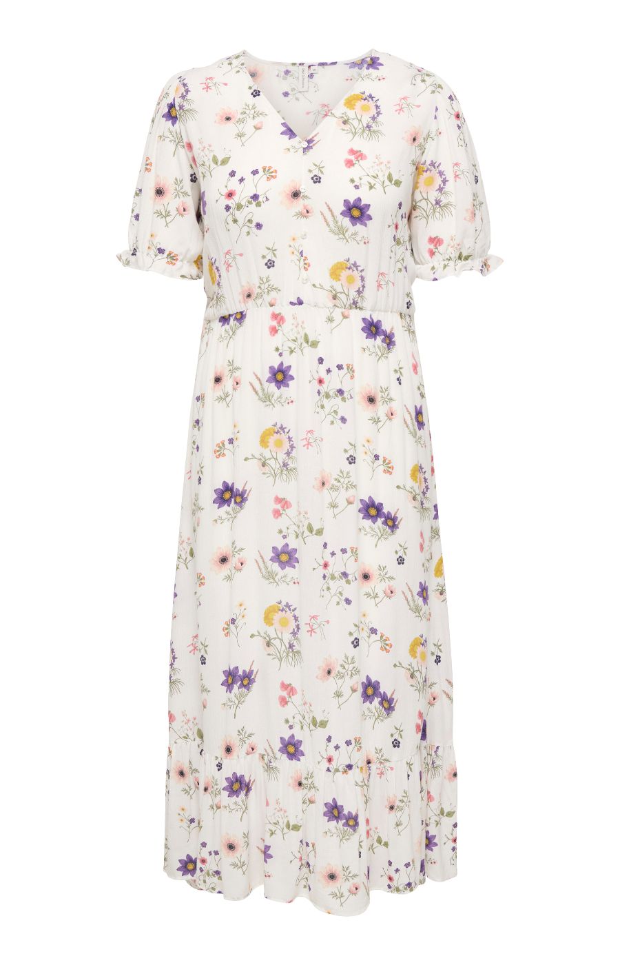 Only Carmakoma Chianti Dress in Floral White 