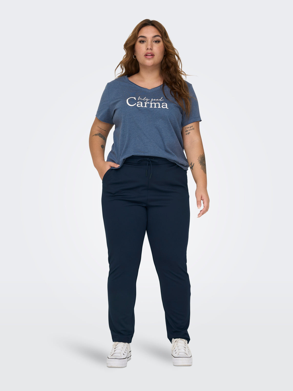 Only Carmakoma Life Trousers in Navy