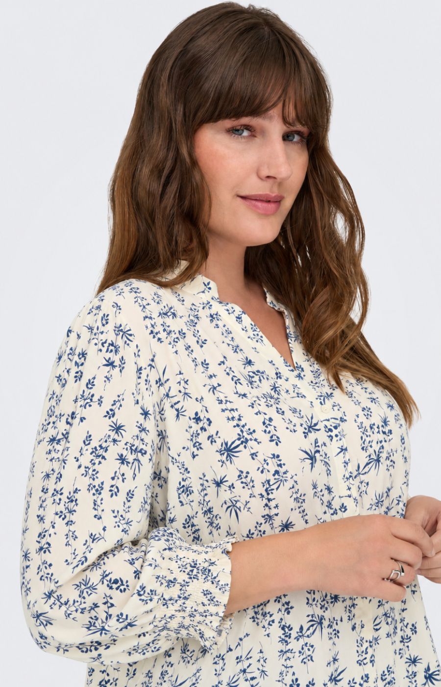 Only Carmakoma Raya Shirt in Jet Stream 