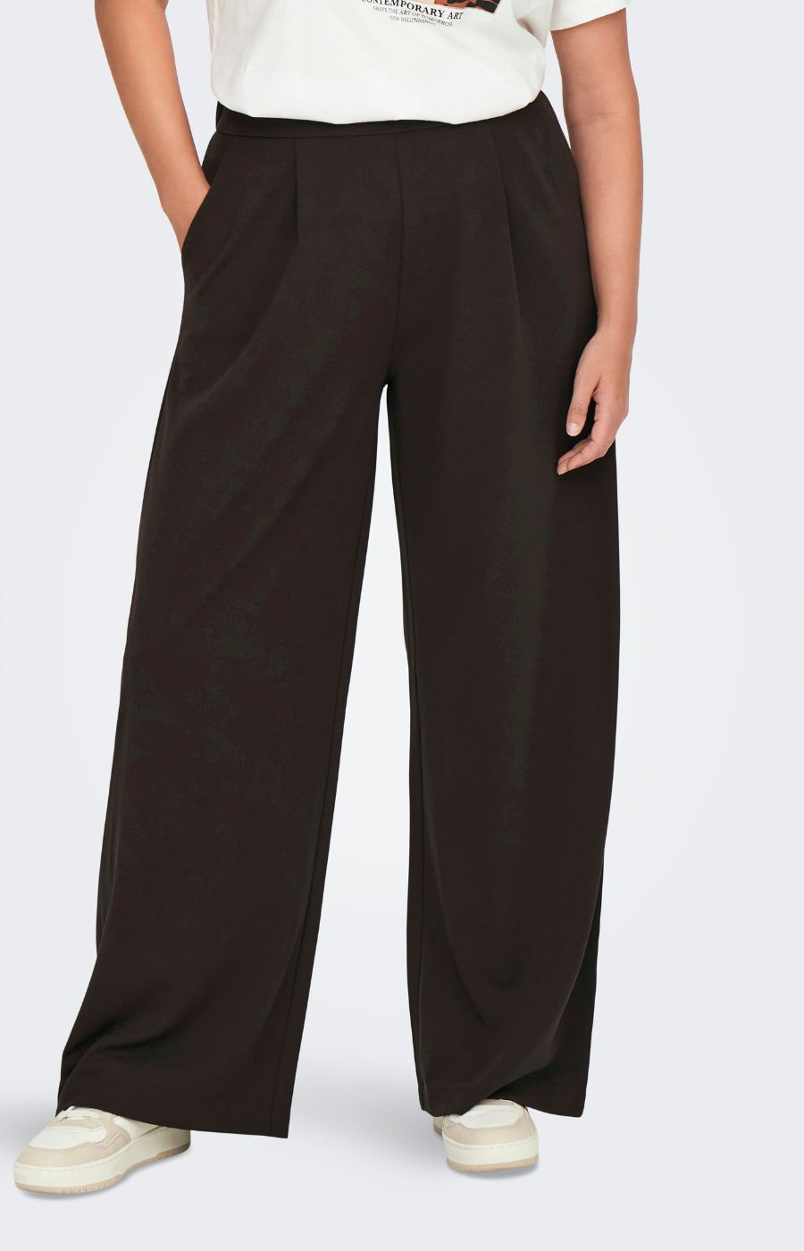 Only Carmakoma Stilla Trouser in Black Coffee 
