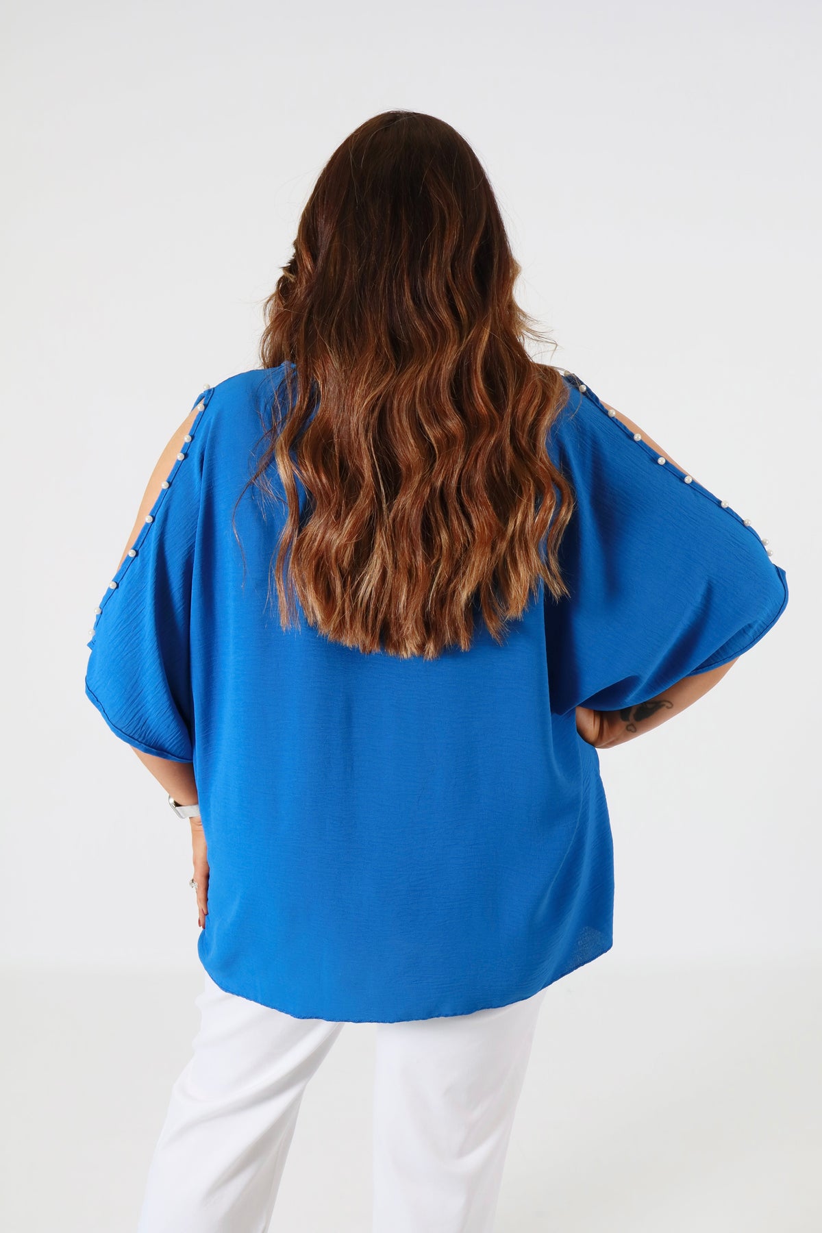 Pearl Blouse in Royal Blue