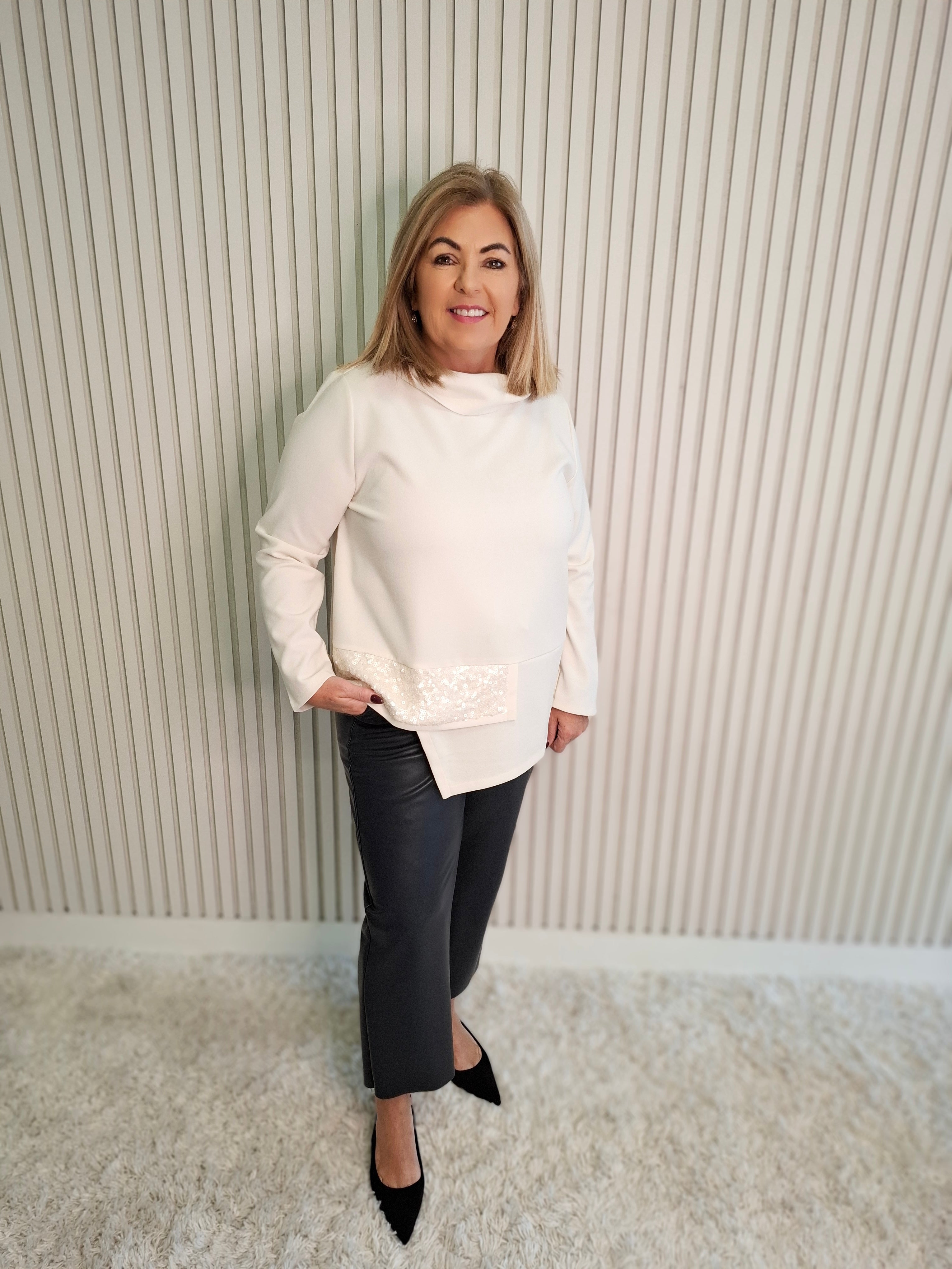 Robell Kati Leather Trousers in NavyRobell Kati Leather Trousers in Charcoal