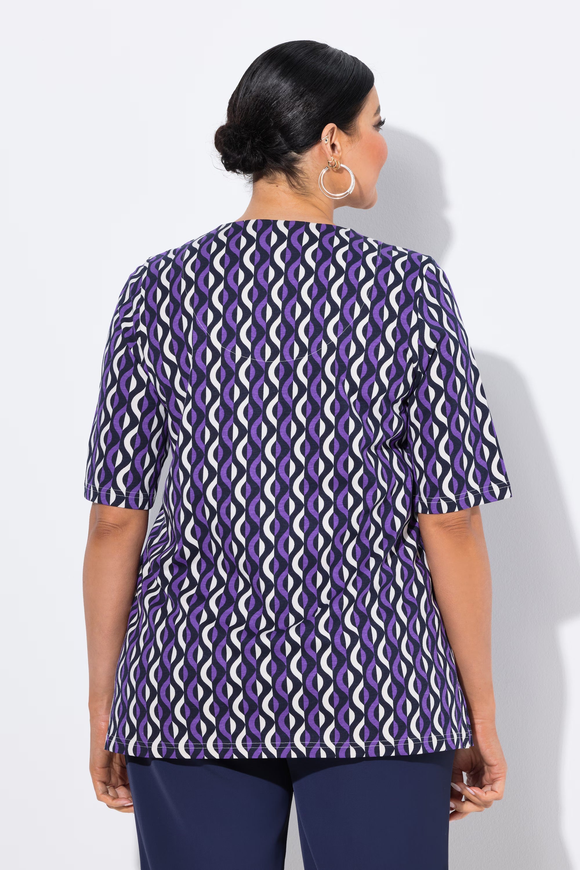 Ulla Popken Graphic Purple T-Shirt
