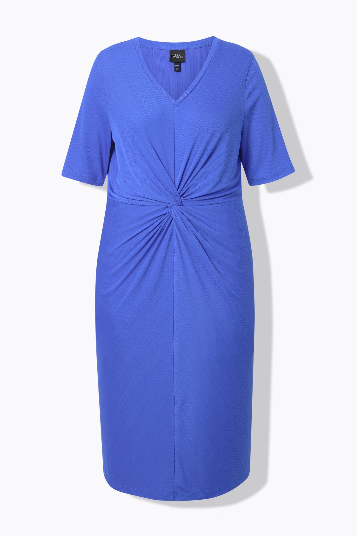 Ulla Popken Knot Dress in Royal Blue