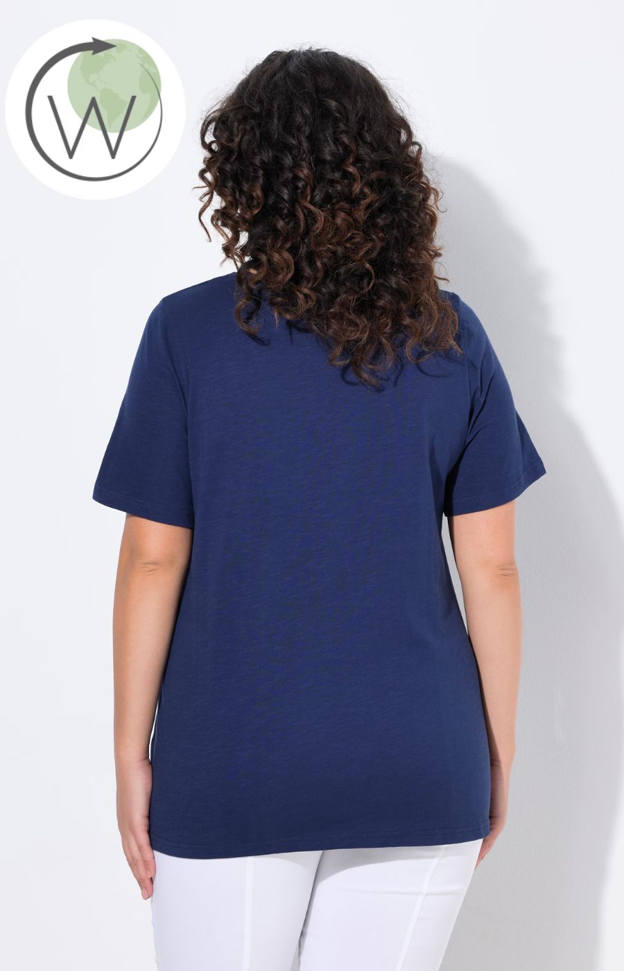 Ulla Popken Mandala T-Shirt in Navy
