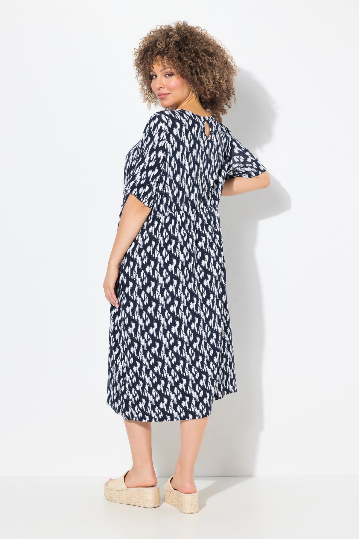 Ulla Popken Navy Graphic Dress