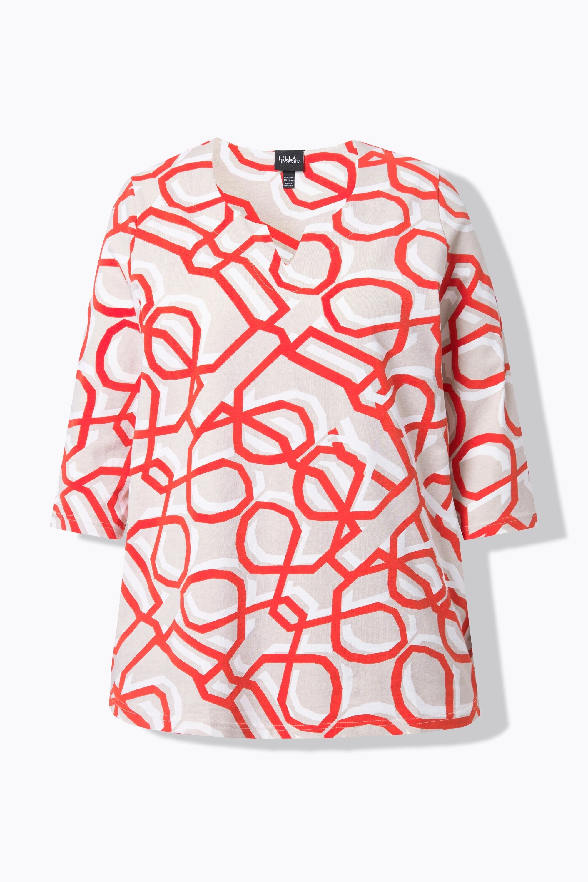 Ulla Popken Orange Graphic Shirt