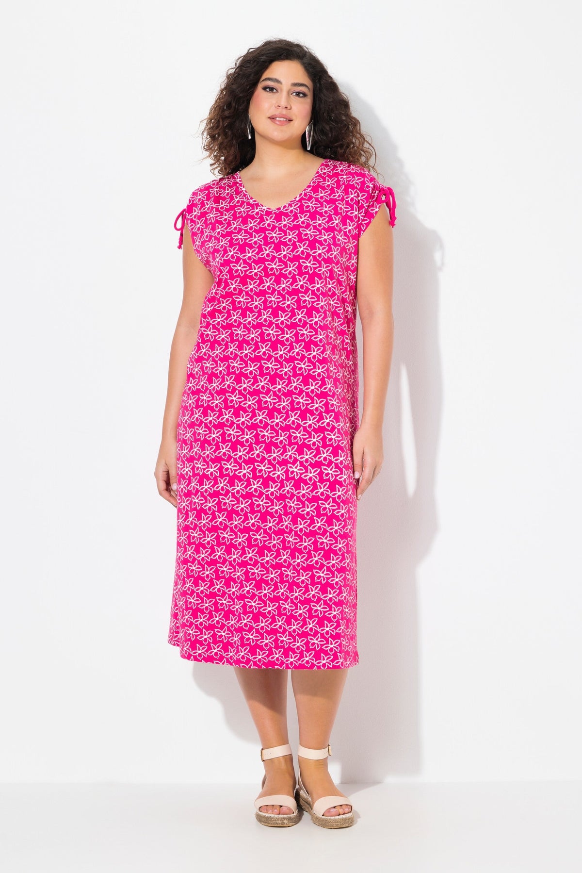 Ulla Popken Pink Floral Dress