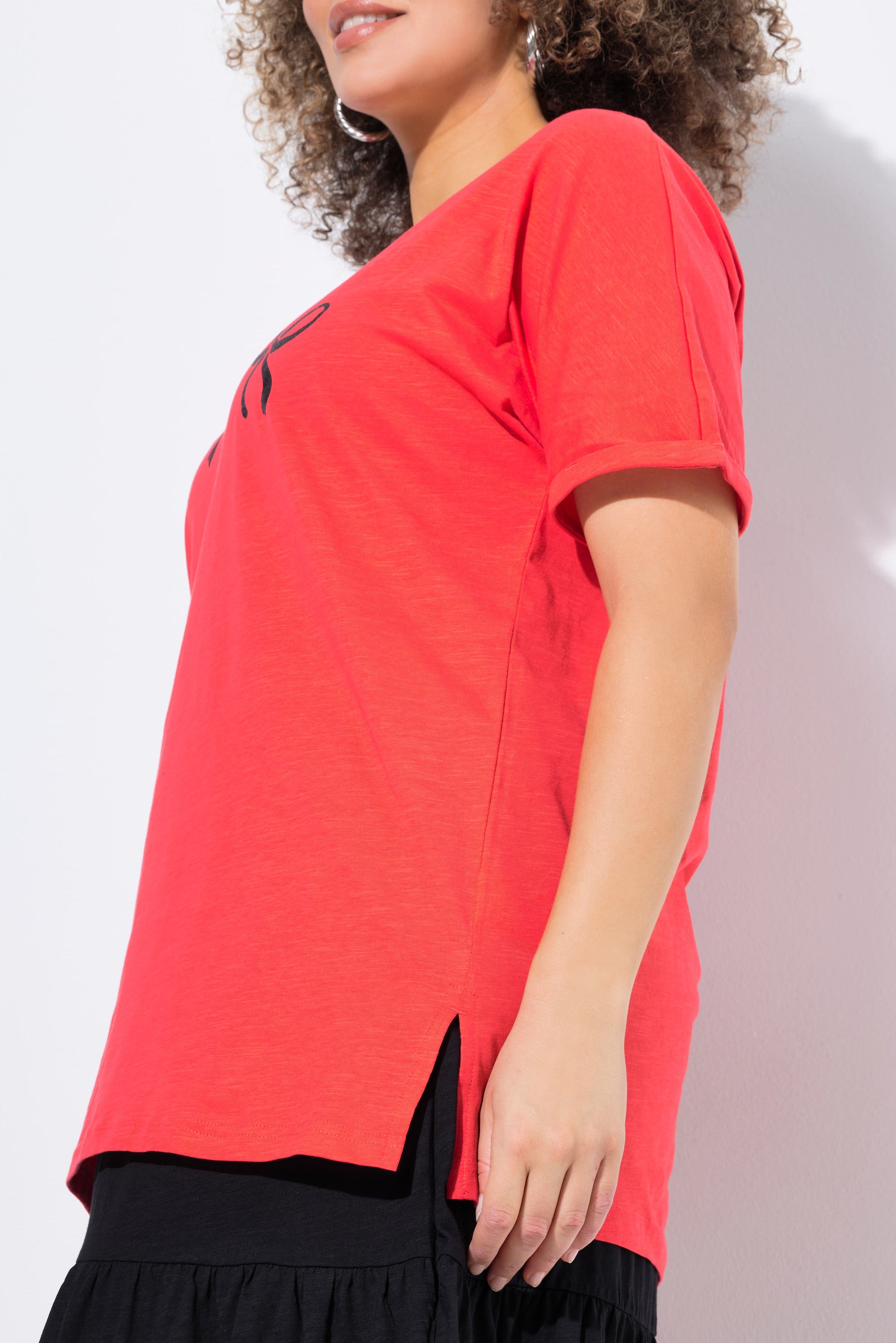 Ulla Popken Red Bow T-Shirt