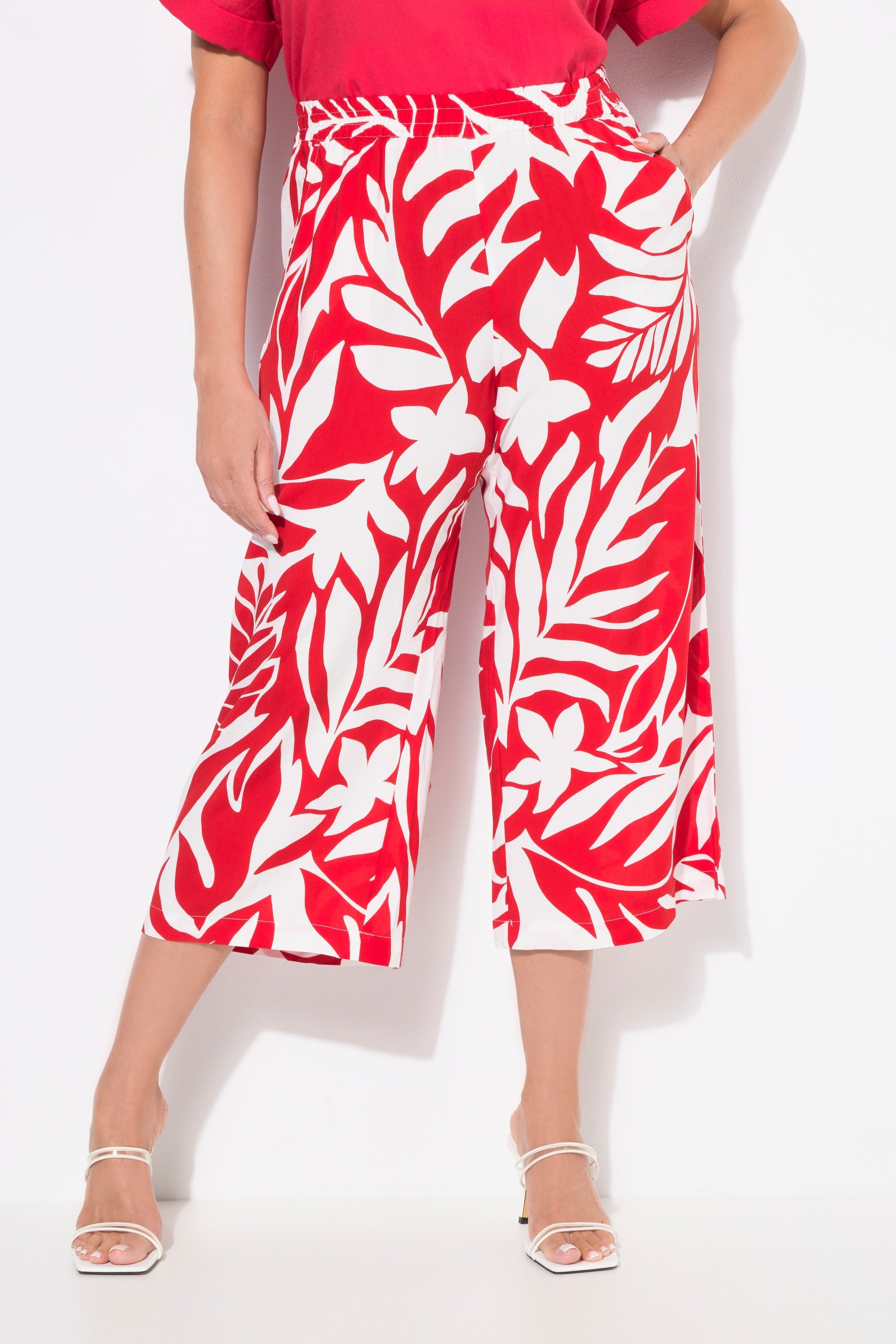 Ulla Popken Red Leaf Culottes