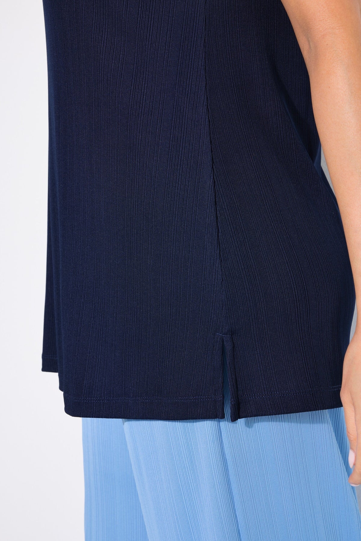 Ulla Popken Square Neck Vest Top in Navy