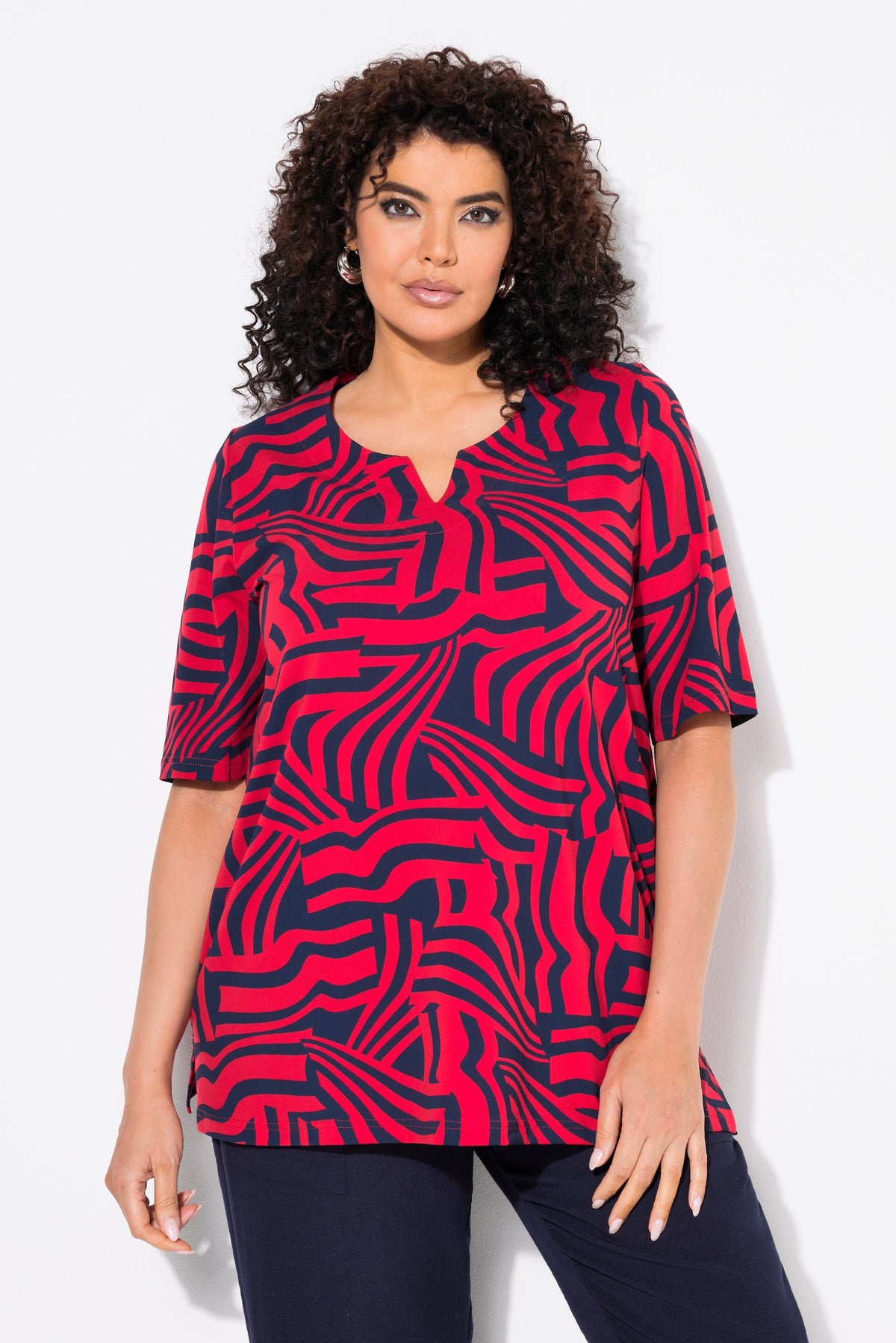 Ulla Popken Tunic Shirt in Red
