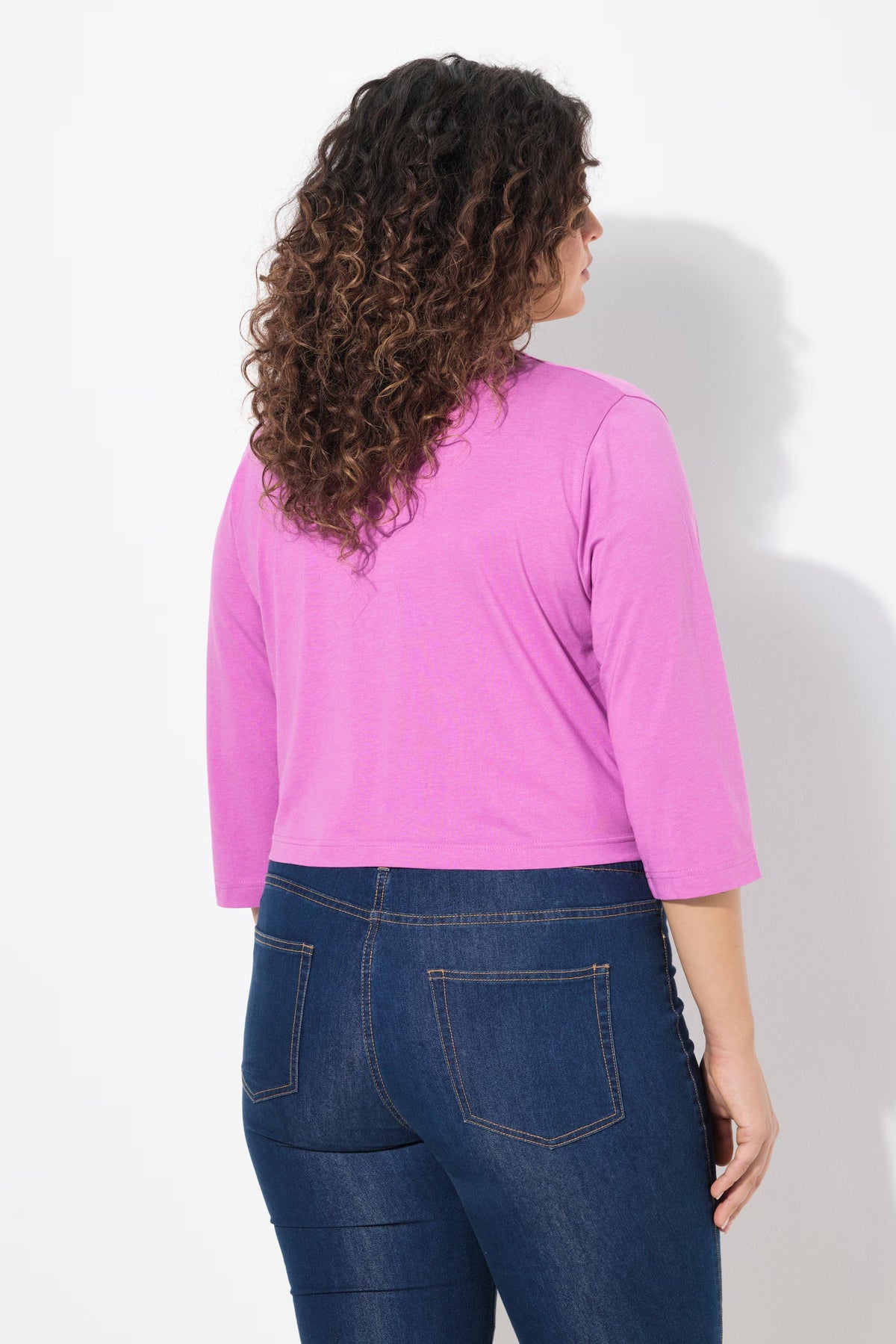 Ulla Popken Wrap Bolero in Pink