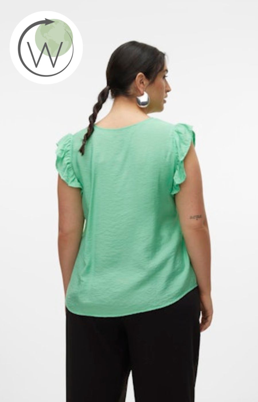 Vero Moda Curve Josie Top in Green