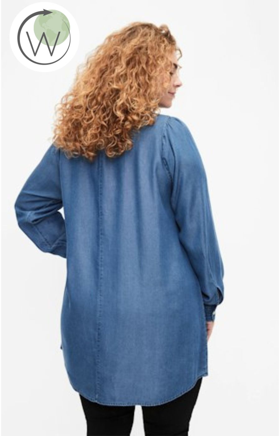 Zizzi Millie Tunic in Denim