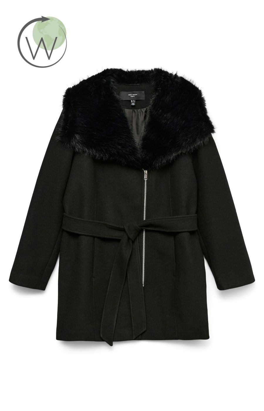 Vero Moda Curve Betty Coat in Black