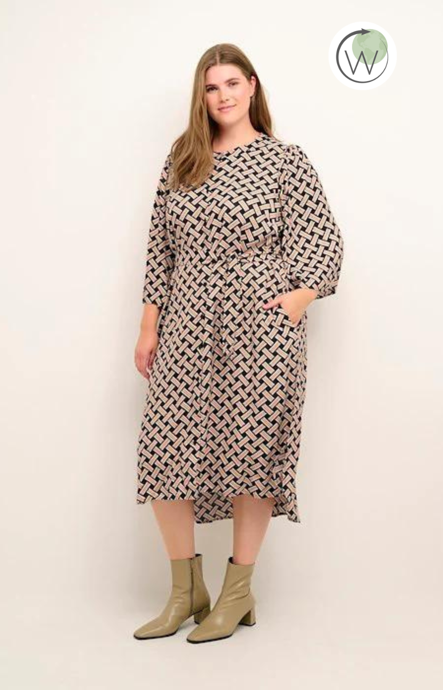 Kaffe Curve Qing Dress - Wardrobe Plus