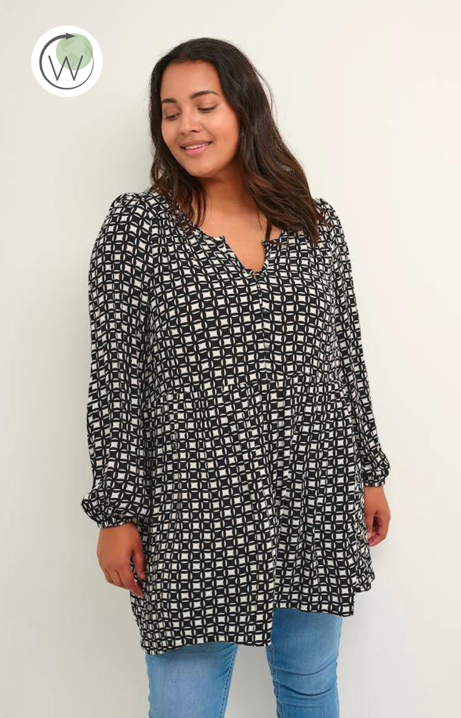 Kaffe Curve Printed Ami Tunic - Wardrobe Plus