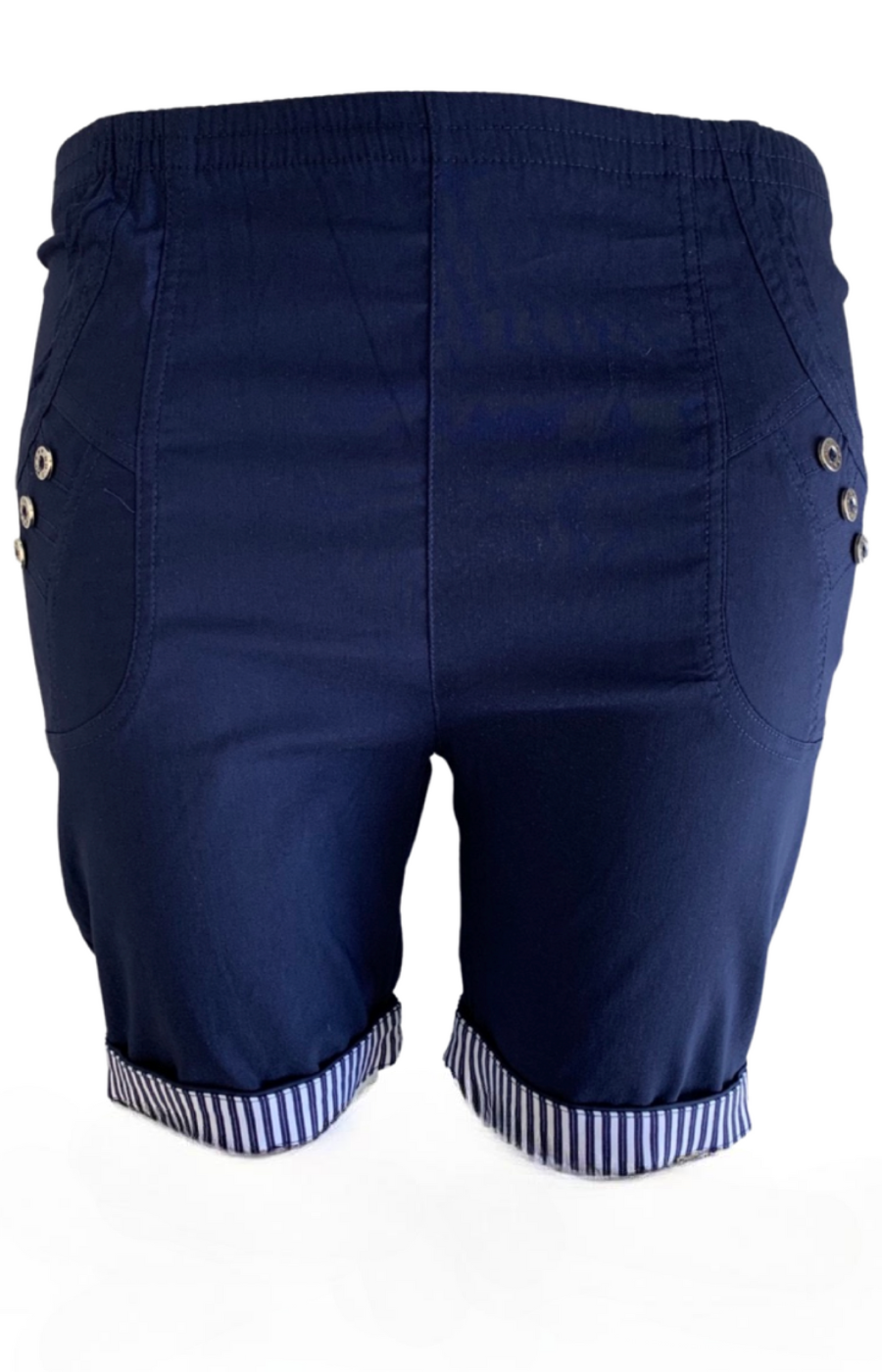 Suzi Striped Shorts in Navy