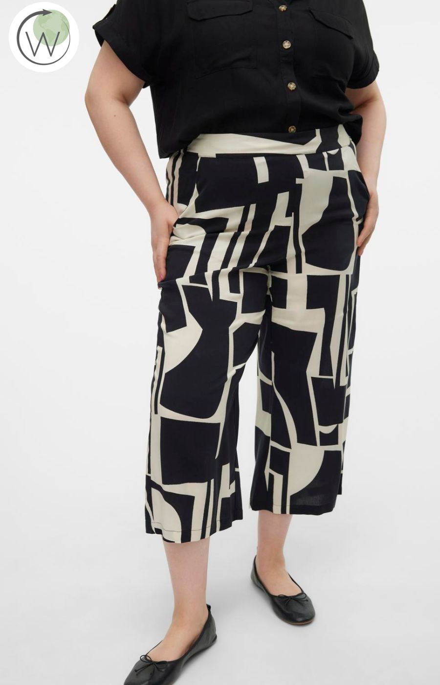 Vero Moda Curve Graphic Print Culottes