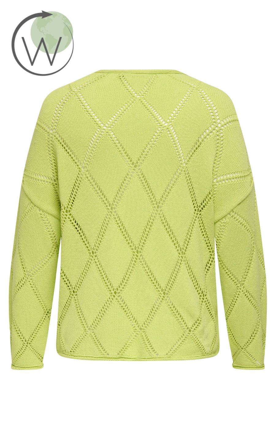 Only Carmakoma Taylor Knit Jumper in Lime