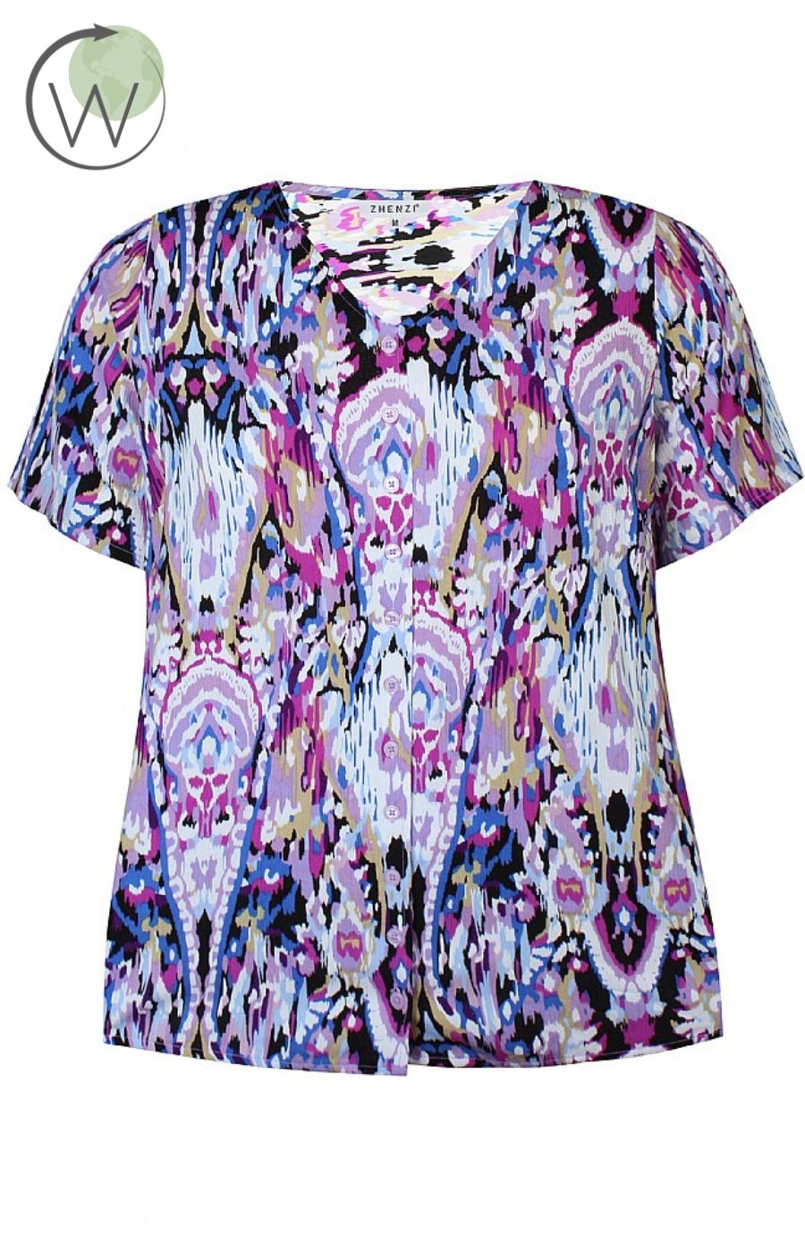 Zhenzi Kimber Printed Blouse